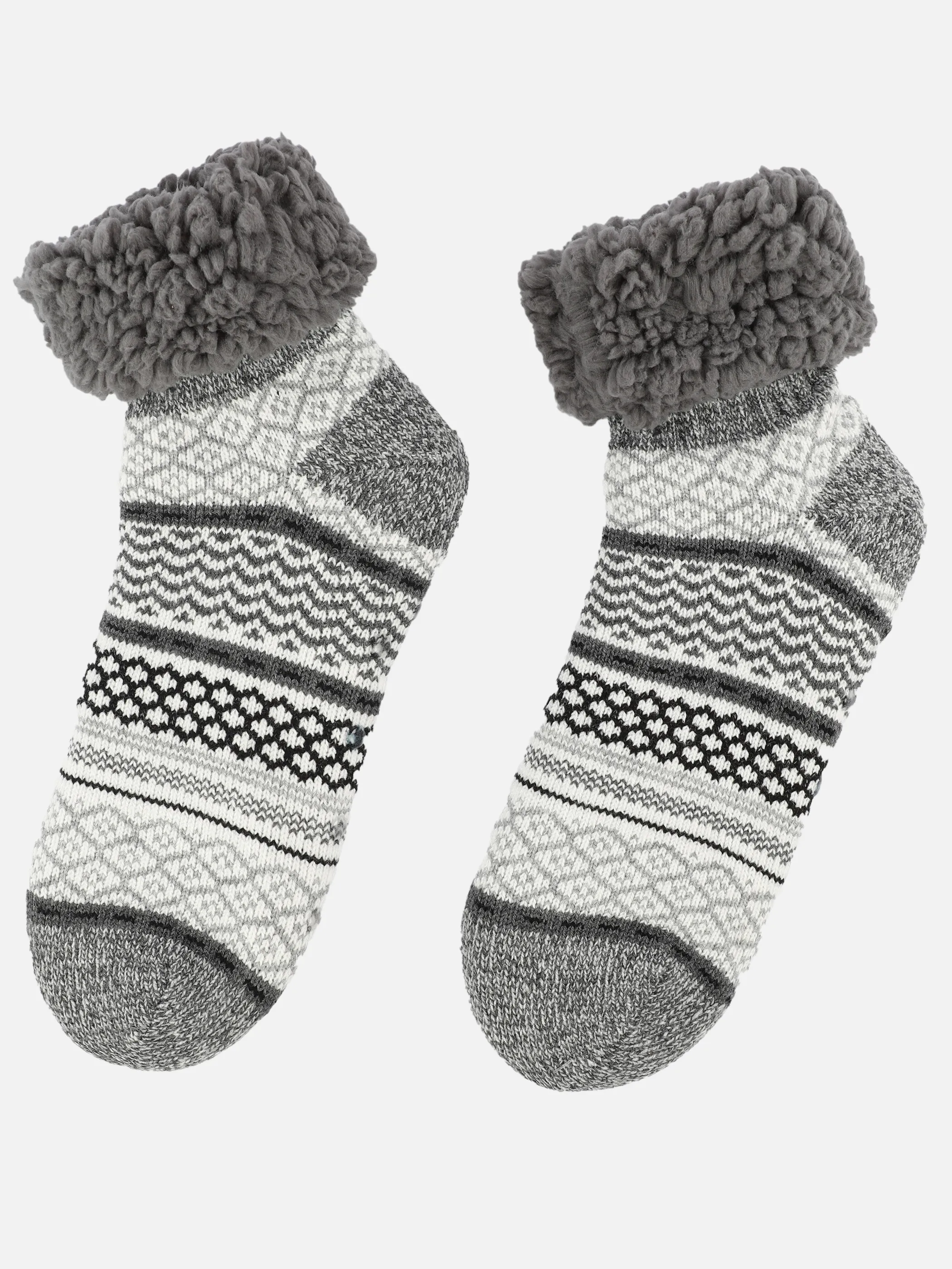 Da. Hausschuhsocken kurz Teddy Grau 914558 GRAU 2 Da. Hausschuhsocken kurz Teddy Grau 914558 GRAU 2