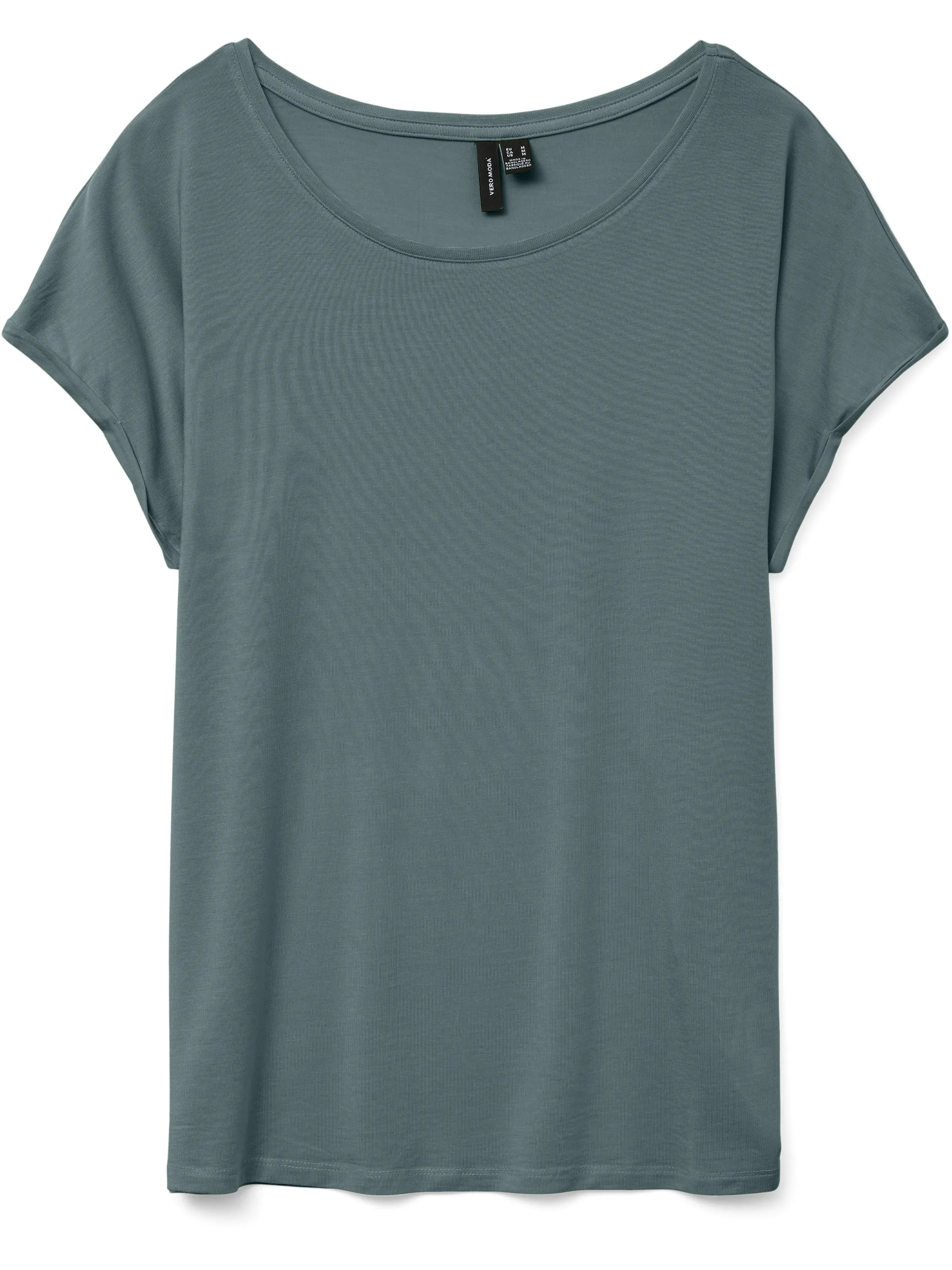 Vero Moda 10284468 VMAVA PLAIN SS TOP GA Grün 873829 185518 1
