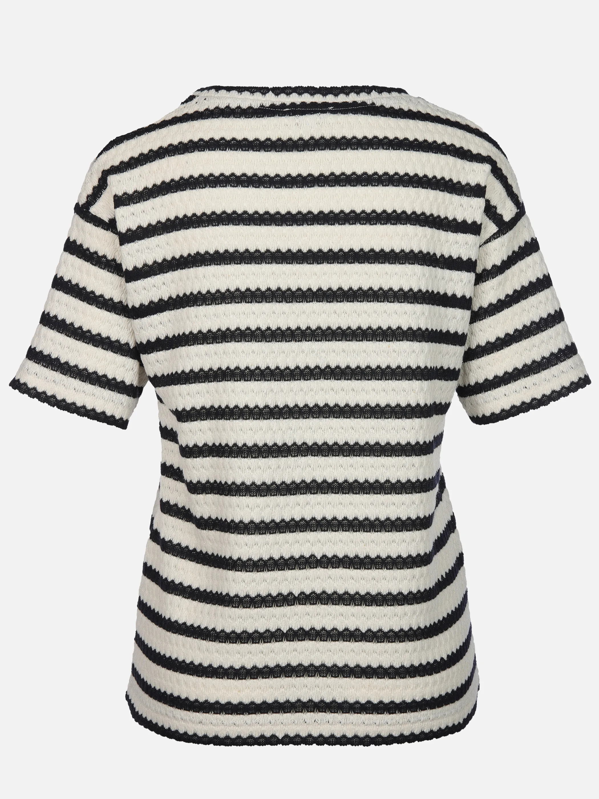 Lisa Tossa Da-Struktur-T-Shirt gestreift Marine 907271 MR 2
