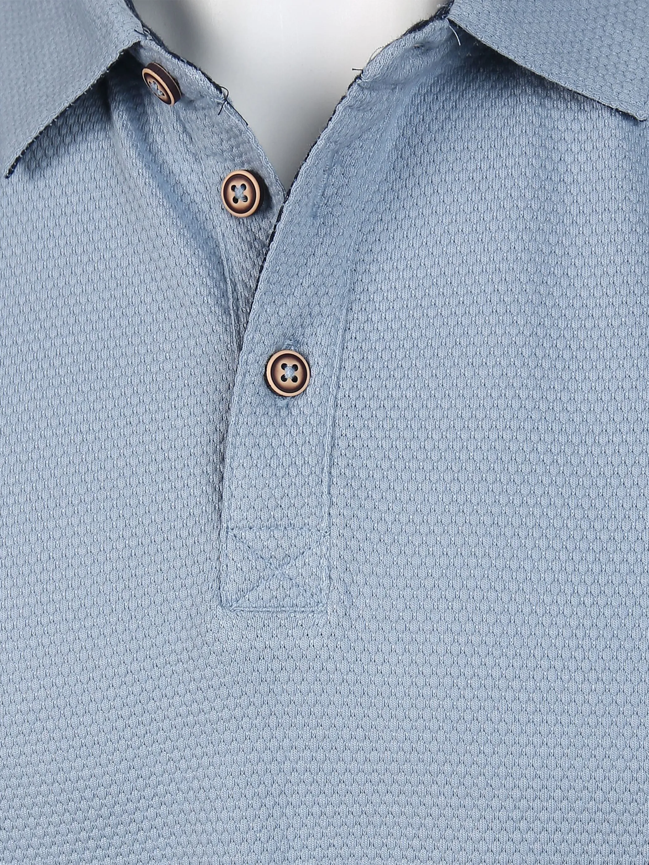 Tom Tailor 1025431 structured fabric polo Blau 850237 11752 3