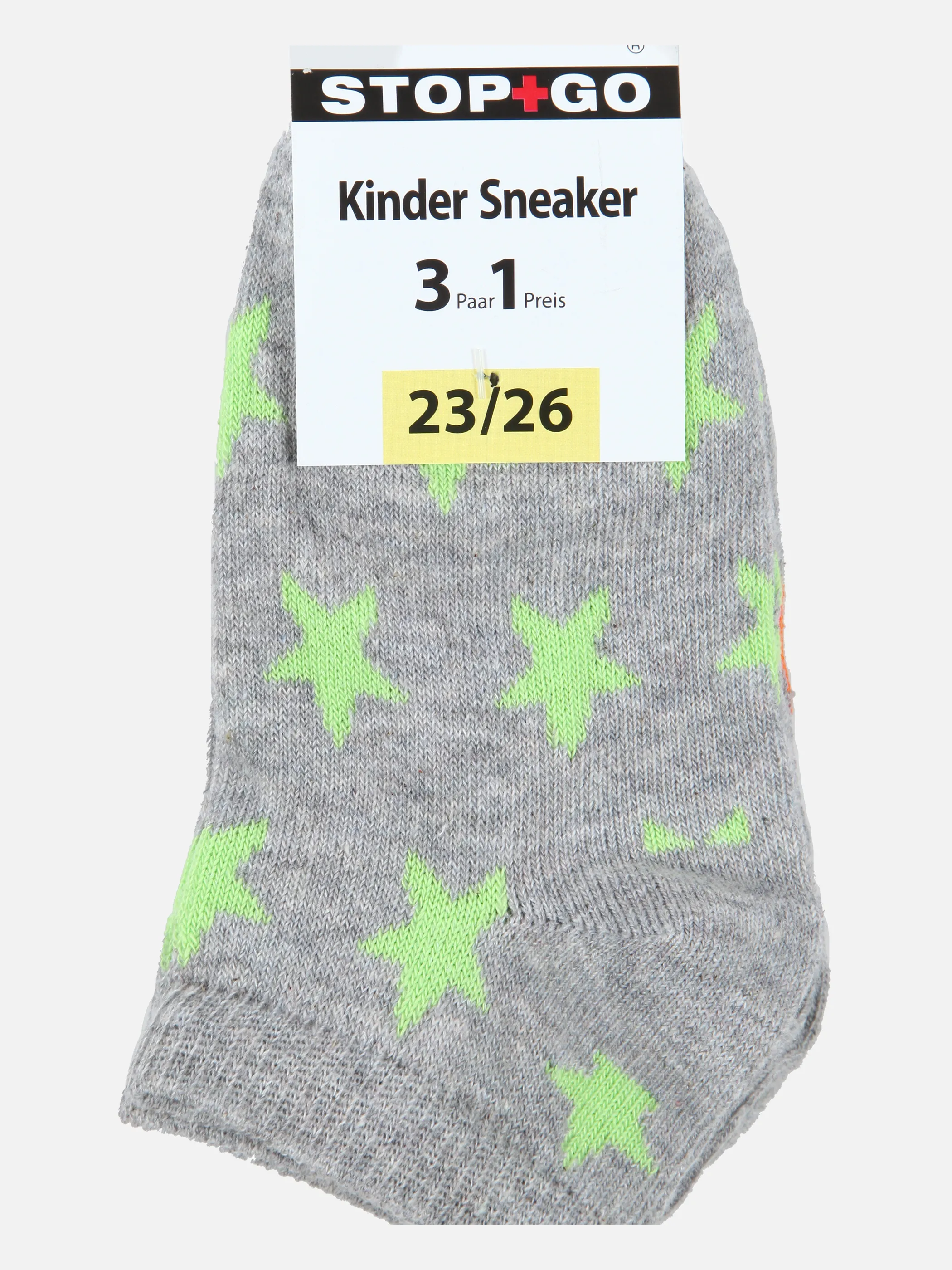 Stop + Go Md-Sneaker Socken 3er Pack Grau 853470 GRAU 3