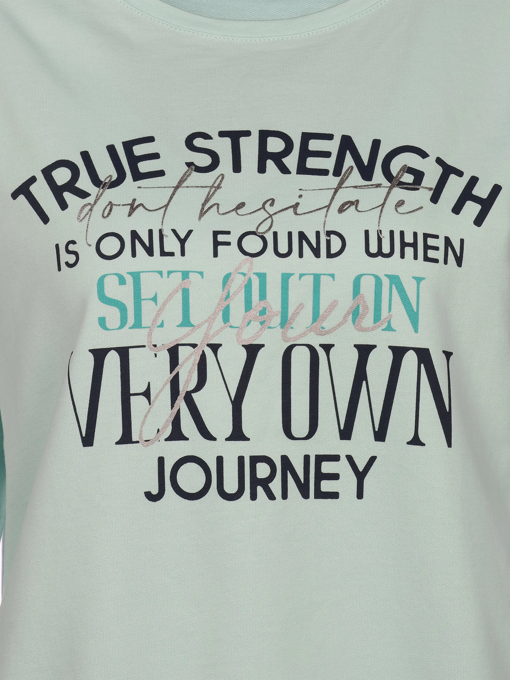 Sure Da-Sweatshirt m. Frontprint Türkis 922473 ICY MONR 3