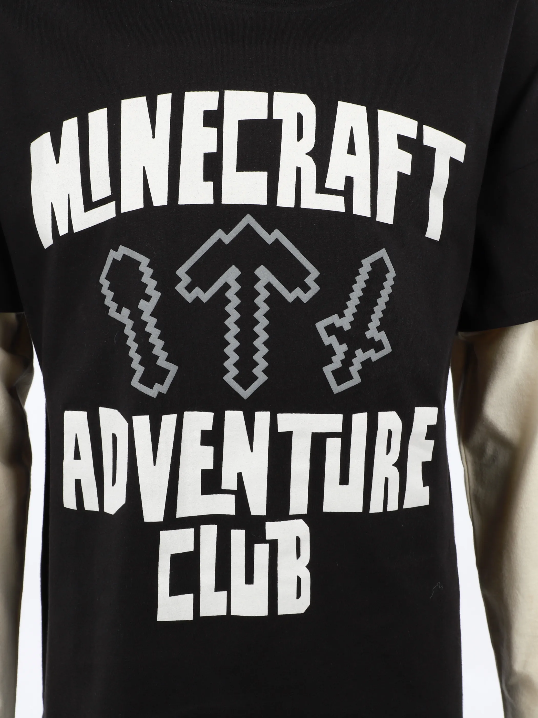 Minecraft TB Minecraft fake Longsleeve Shirt FP+BP,Schwarz Schwarz 923566 SCHWARZ 3