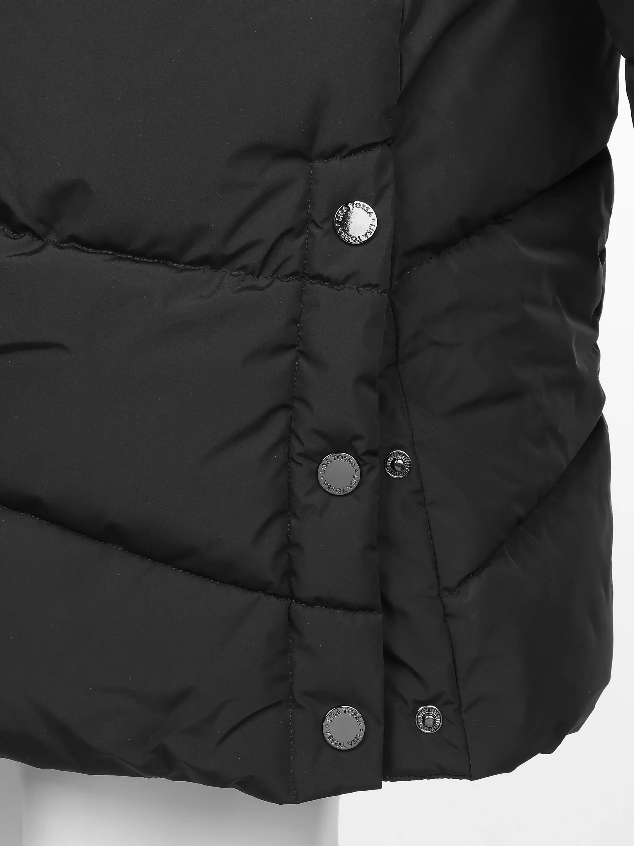 Lisa Tossa Da-Steppmantel m. Strickdetail Schwarz 929612 BLACK 4
