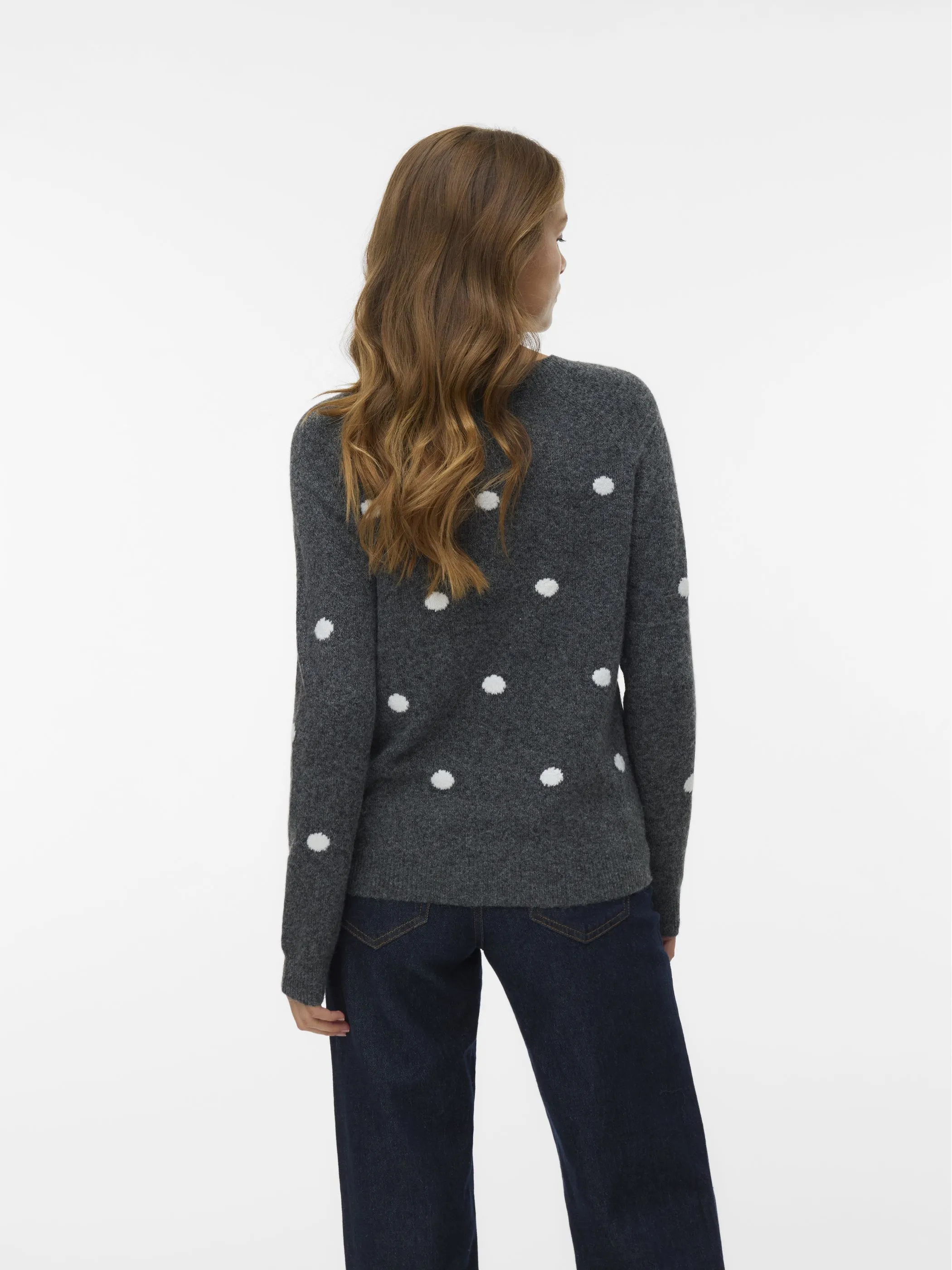 Vero Moda 10330790 VMDOFFY INTARSIA LS O Grau 913125 178996006 2