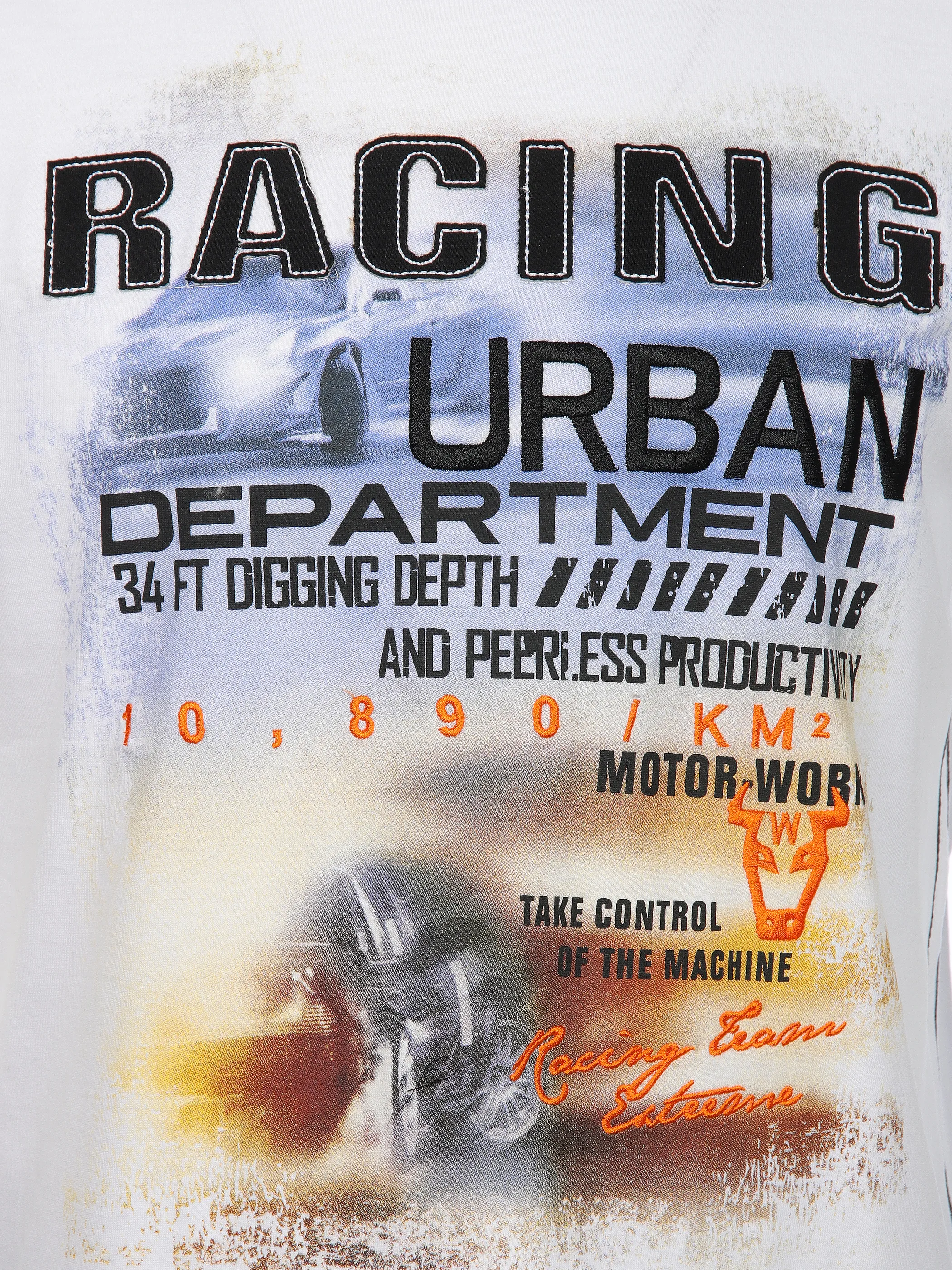 Worker He. T-Shirt 1/2 Arm Racing Weiß 908153 WHITE 3