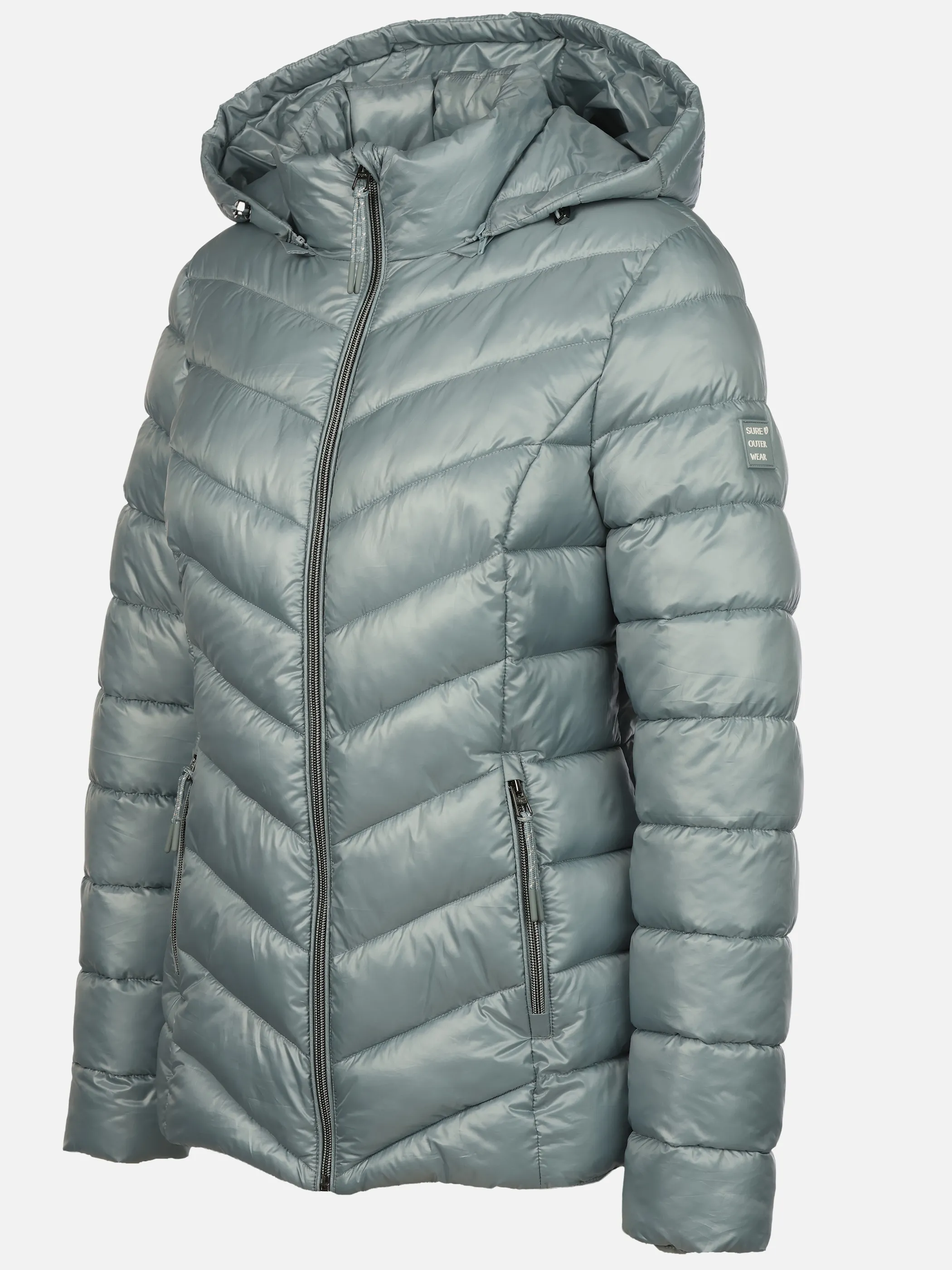 Sure Da. Steppjacke mit abnehmbarer Kapuze Blau 928651 AQUA 3