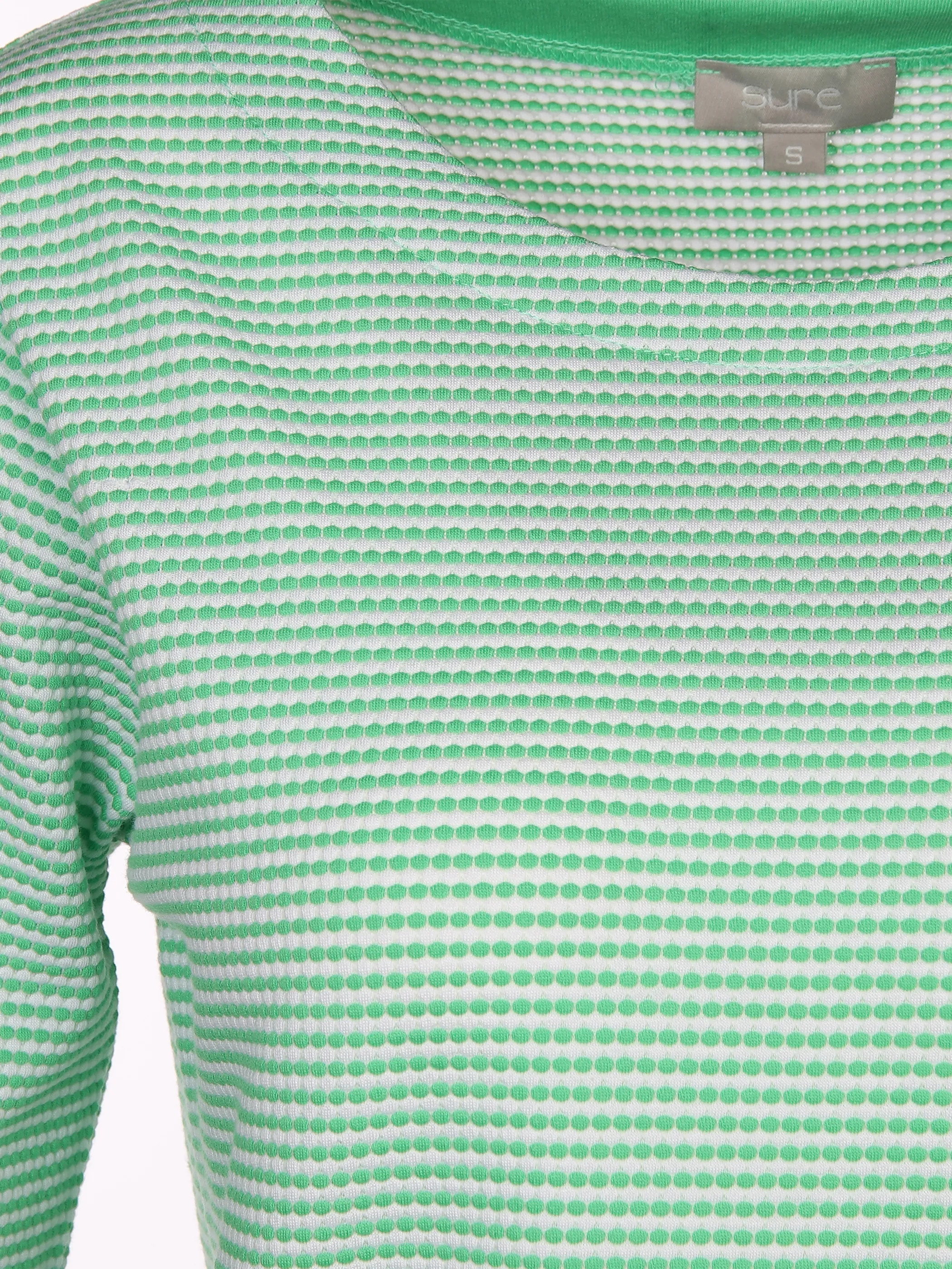 Sure Da-Wabenjaquardshirt m. Streifen Grün 872838 GRÜN/WEIß 3 Sure Da-Wabenjaquardshirt m. Streifen Grün 872838 GRÜN/WEIß 3