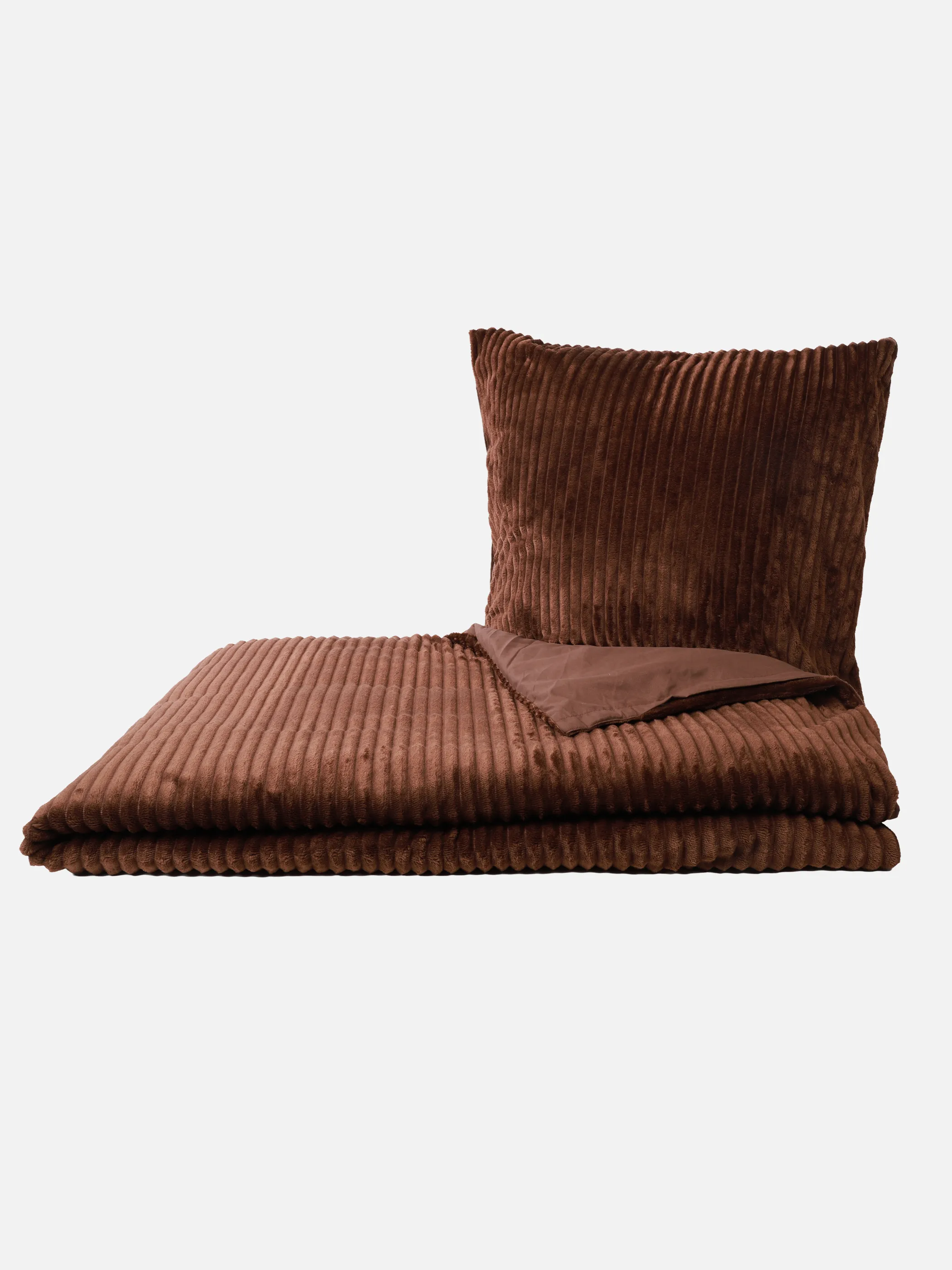 Dream House Bettwäsche gerippt Fleece Braun 933057 BRAUN 1
