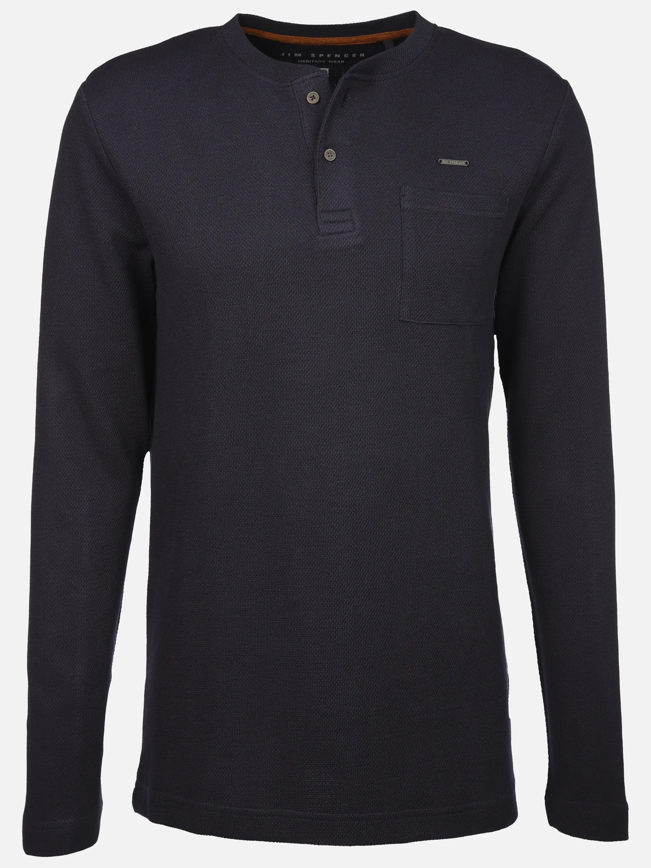 Jim Spencer He. Henleyshirt 1/1 Arm waffle Blau 913323 NAVY 1