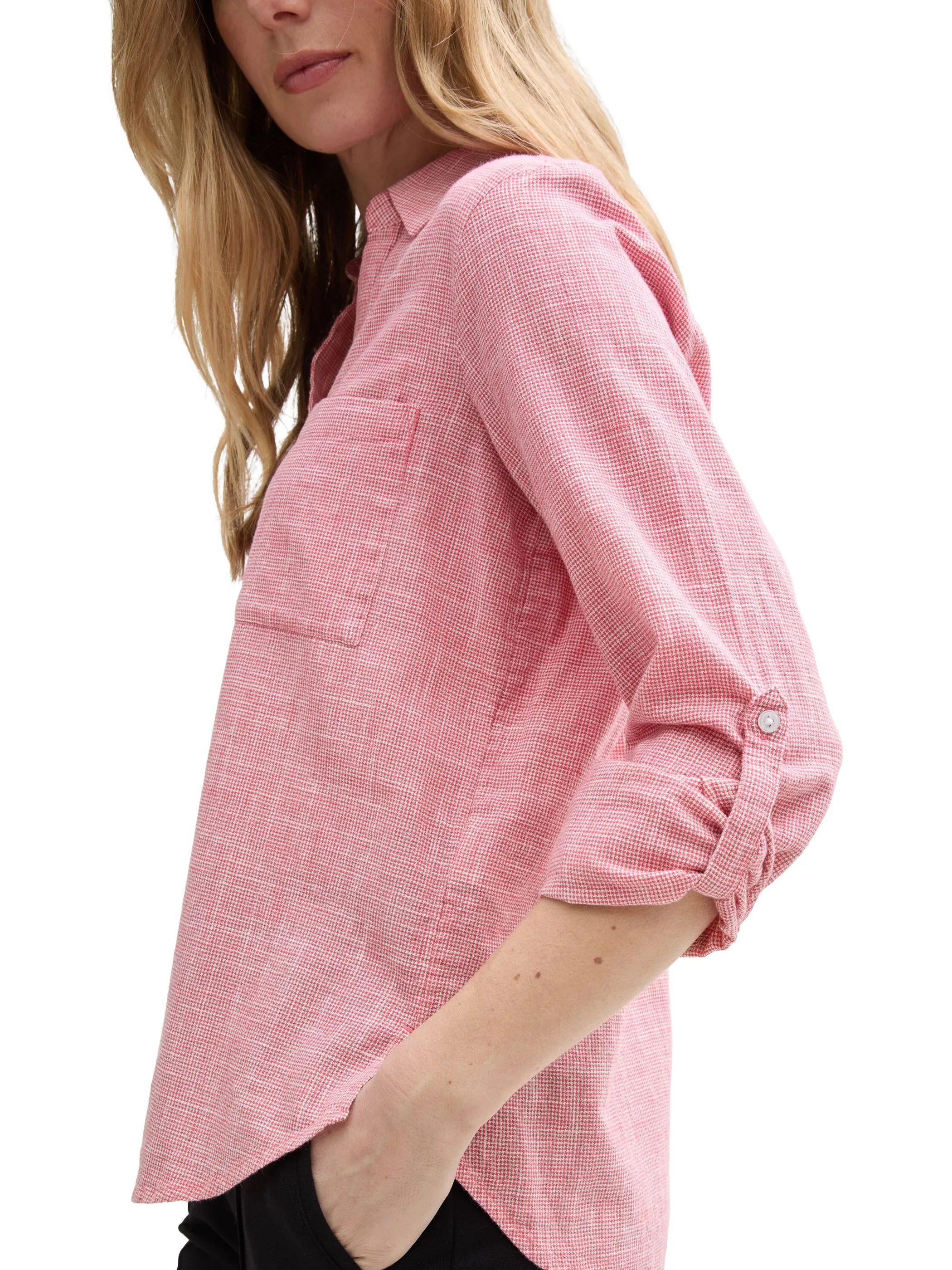 Tom Tailor 1035247 NOS blouse with slub structure Rot 890586 11016 3