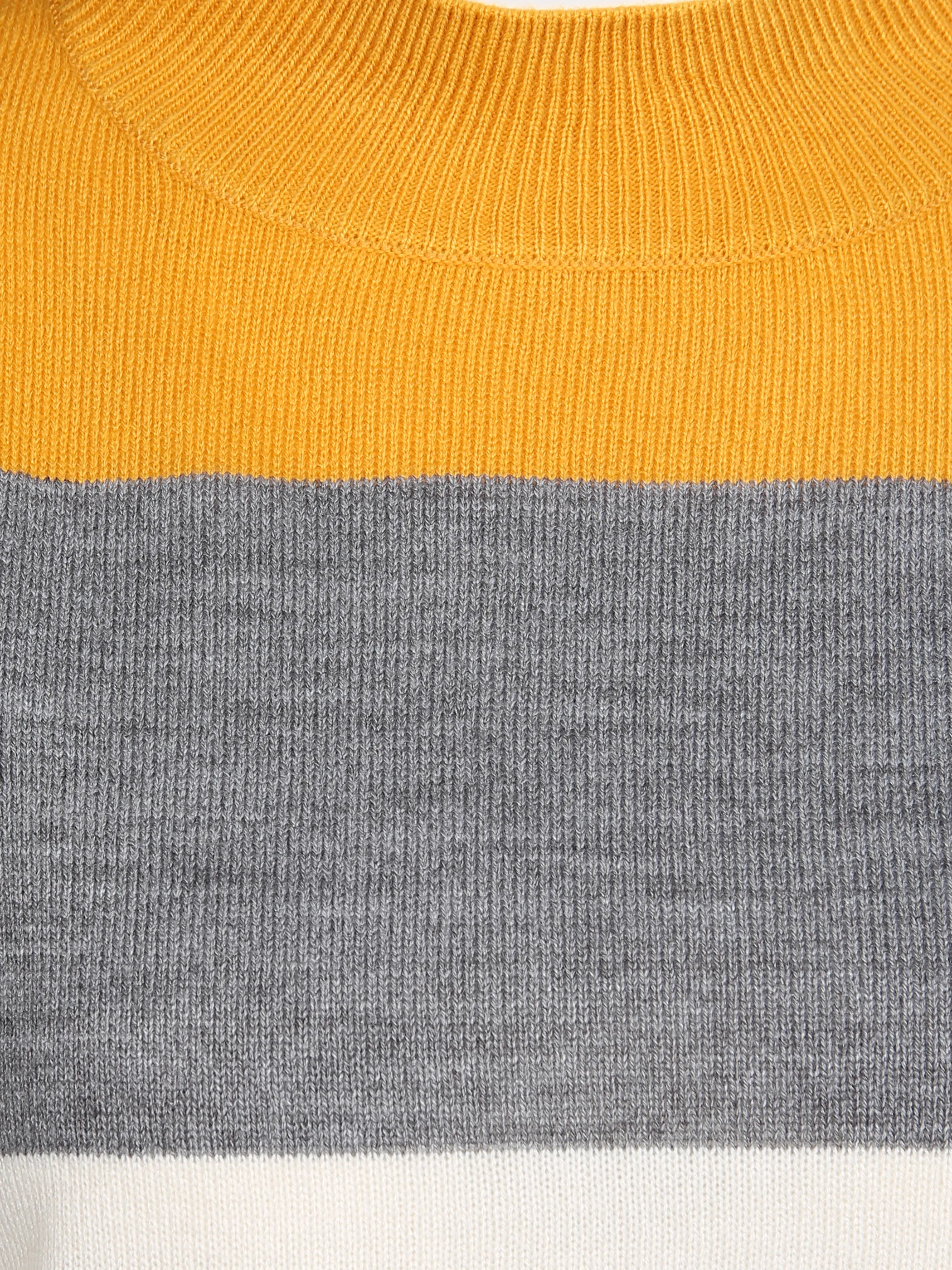 Sure Da-Streifenpullover wie Cashme Gelb 856108 SAFRAN 3