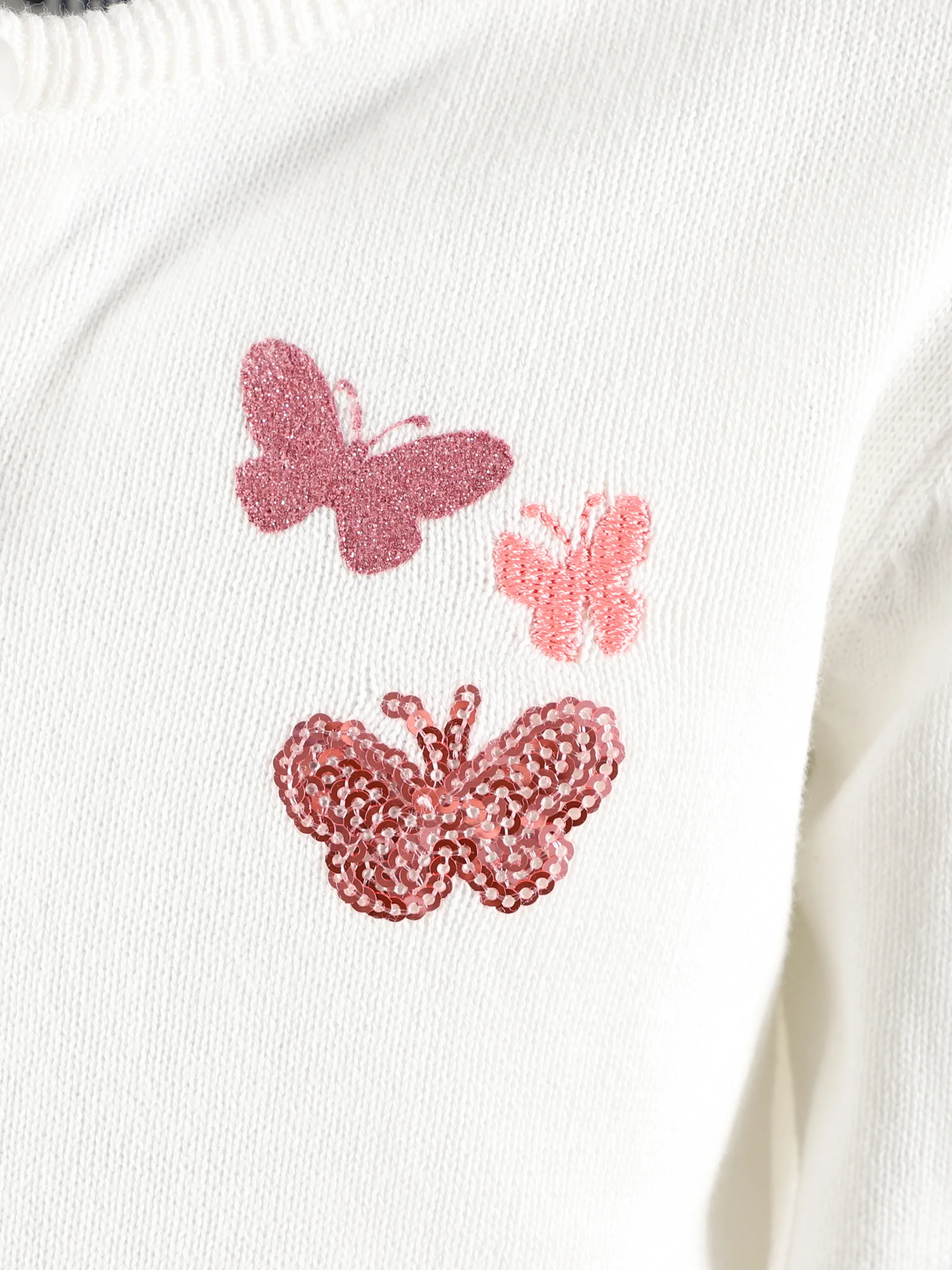 Stop + Go KM Cardigan mit kleiner Stickerei Weiß 875153 WEIß 3