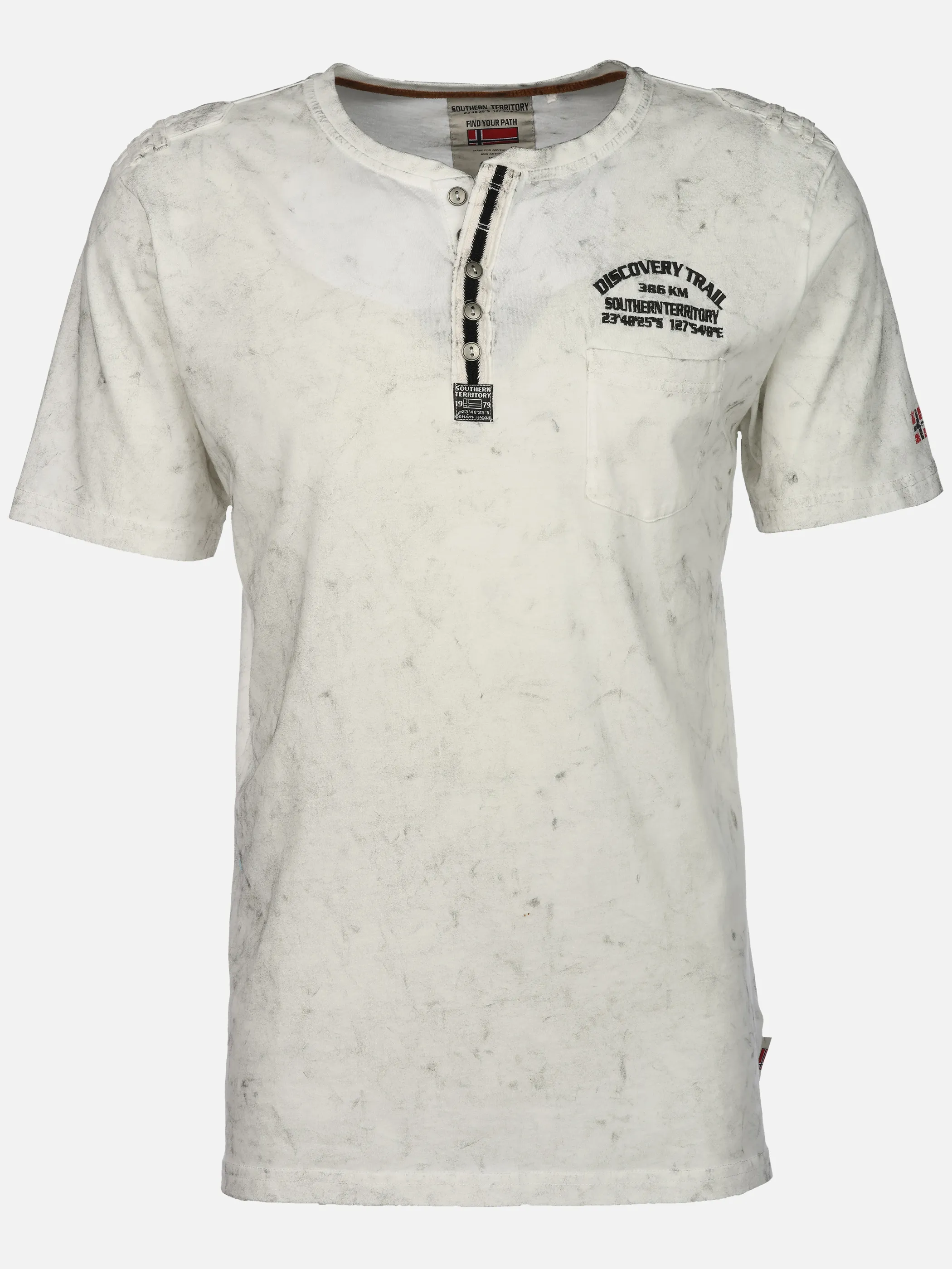Southern Territory He. Henleyshirt 1/2 washer Weiß 920982 OFFWHITE 1