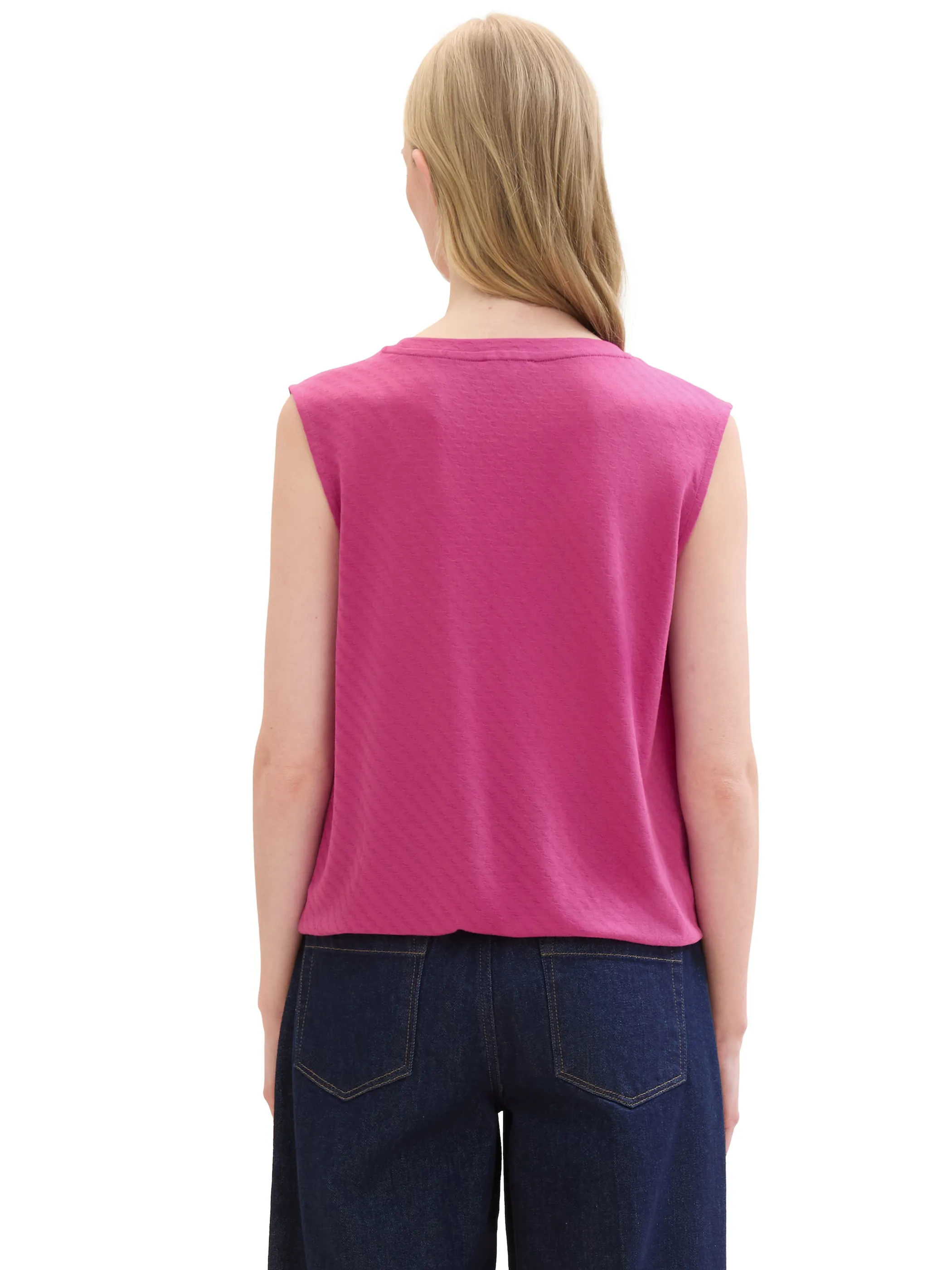Tom Tailor 1041576 T-shirt top structured Pink 895791 35275 2 Tom Tailor 1041576 T-shirt top structured Pink 895791 35275 2