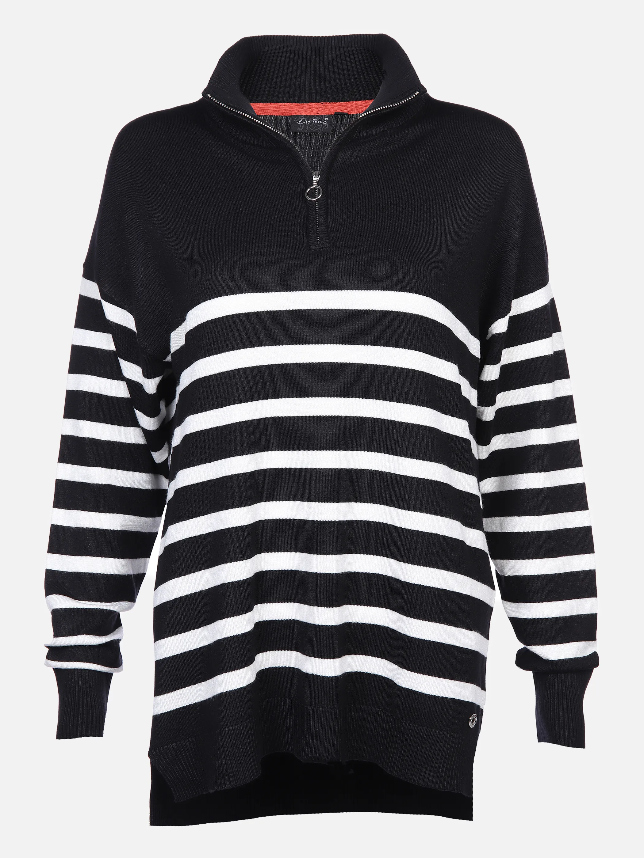Lisa Tossa Da-Stricktroyer mit Streifen Schwarz 868027 SCHW/OFFWH 1 Lisa Tossa Da-Stricktroyer mit Streifen Schwarz 868027 SCHW/OFFWH 1