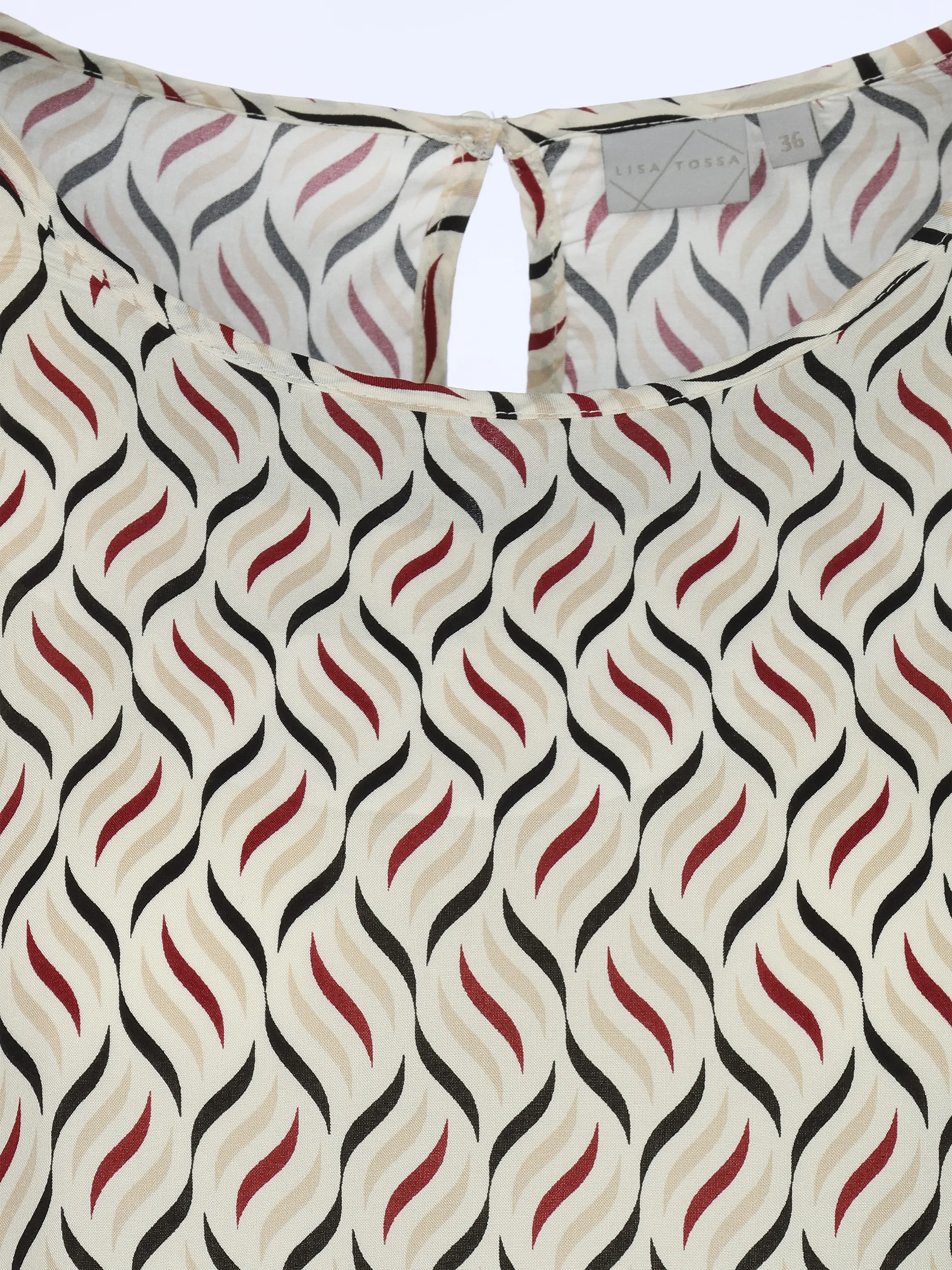 Lisa Tossa Da-Blusen-Top m. Print Rot 922452 BORDEAUX 3