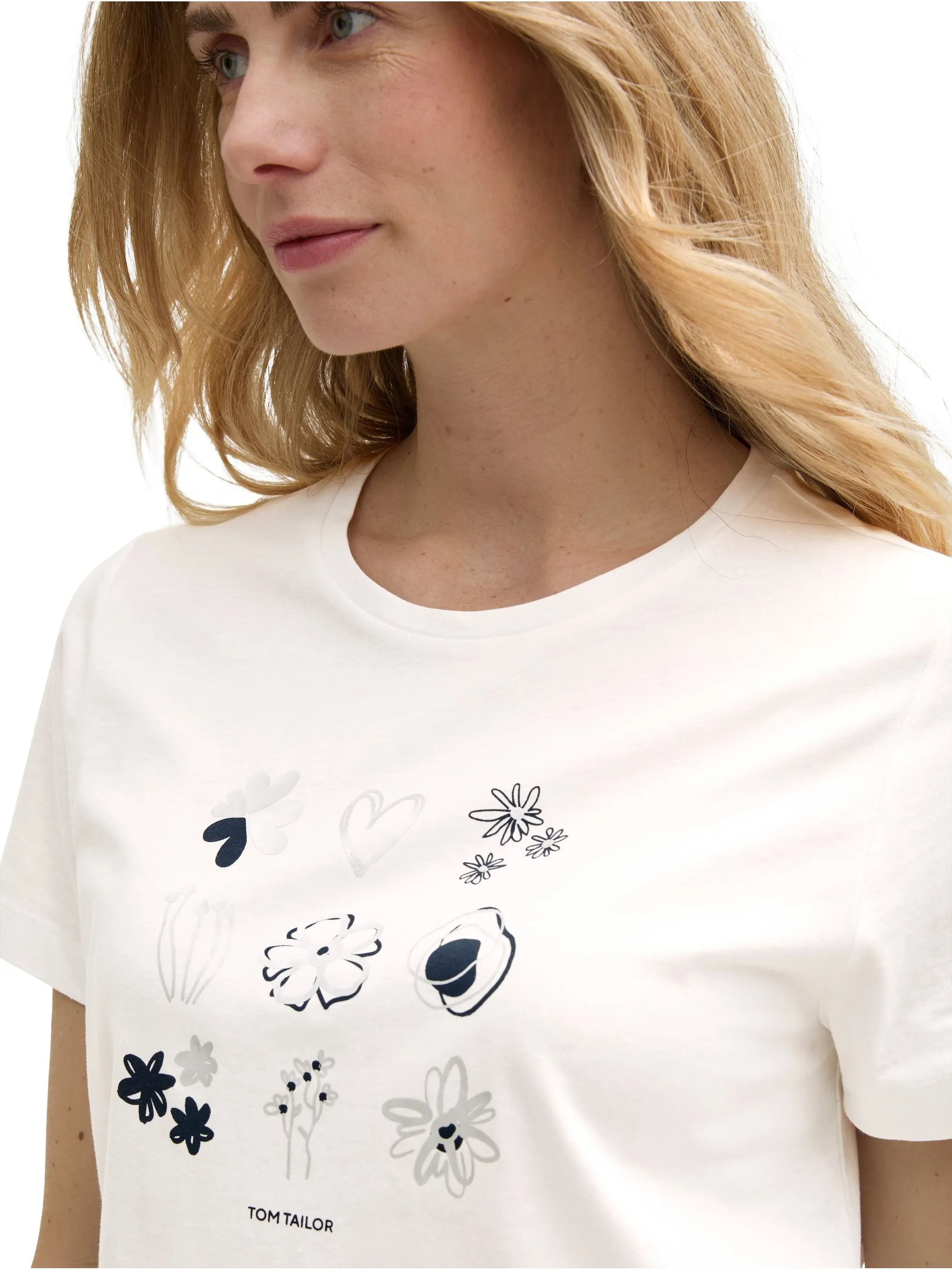 Tom Tailor 1045534 NOS T-shirt basic crew neck Weiß 905964 10320 3 Tom Tailor 1045534 NOS T-shirt basic crew neck Weiß 905964 10320 3