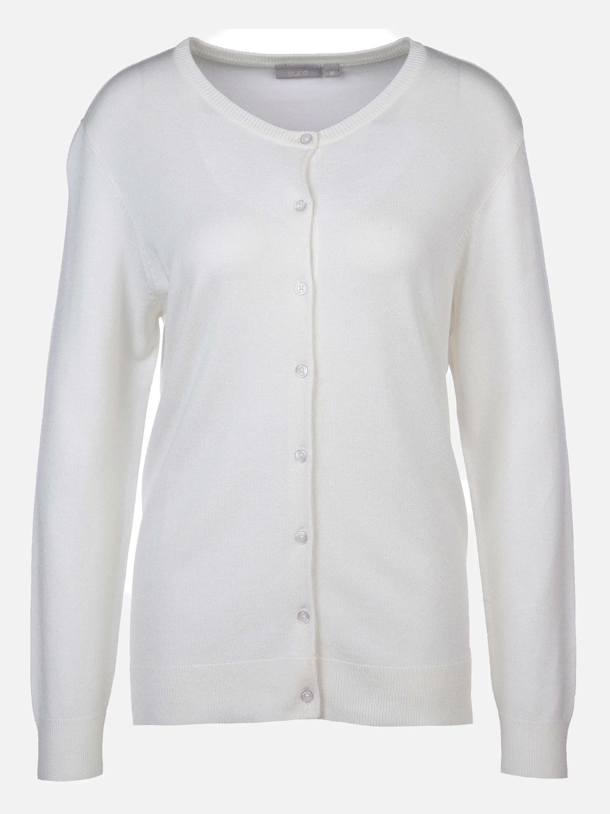 Sure Da-Strickcardigan m.Rundhals Weiß 875014 OFFWHITE 1 Sure Da-Strickcardigan m.Rundhals Weiß 875014 OFFWHITE 1