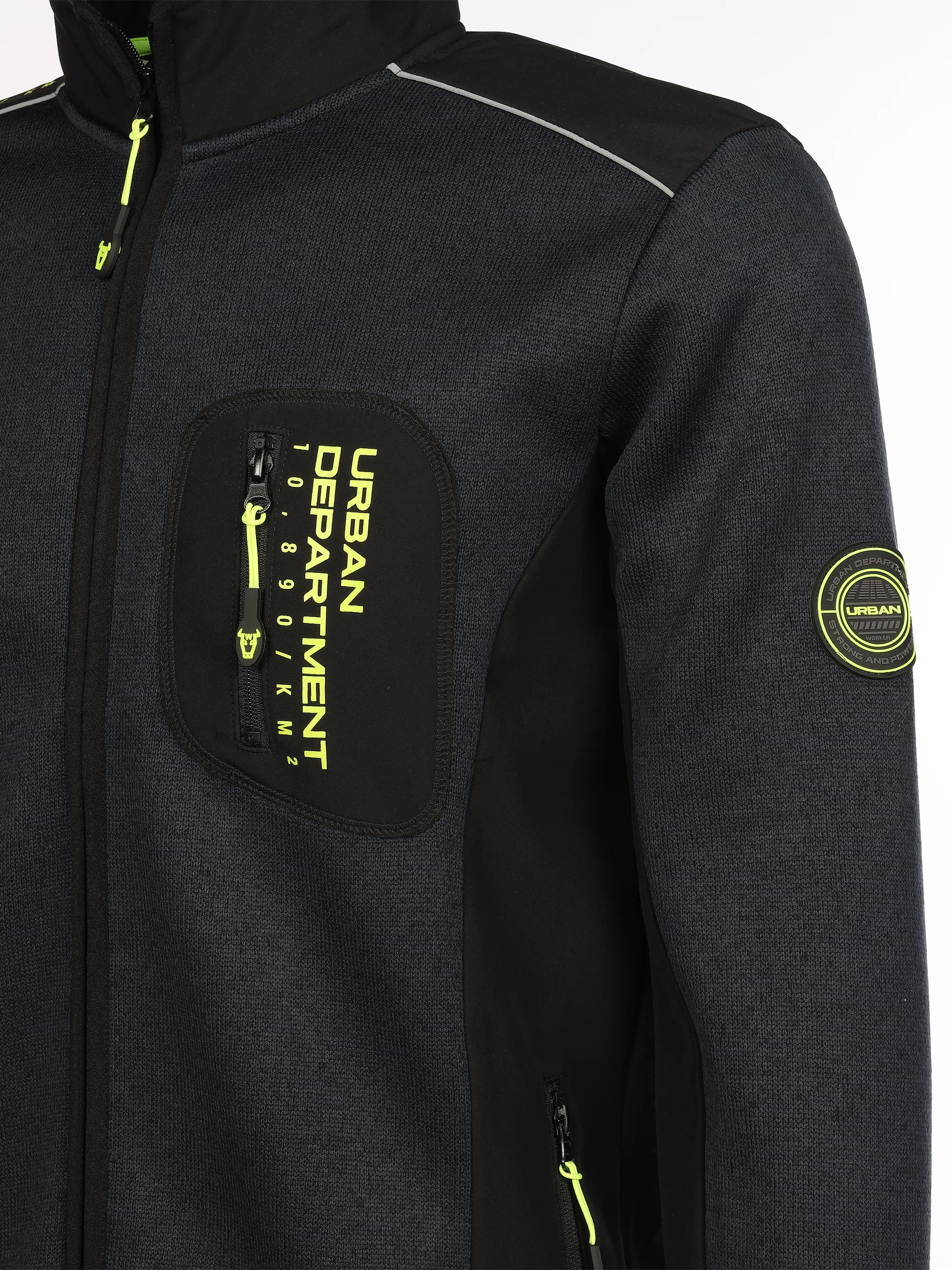 Worker He. Strickfleecejacke neon Blau 929263 NAVY 4