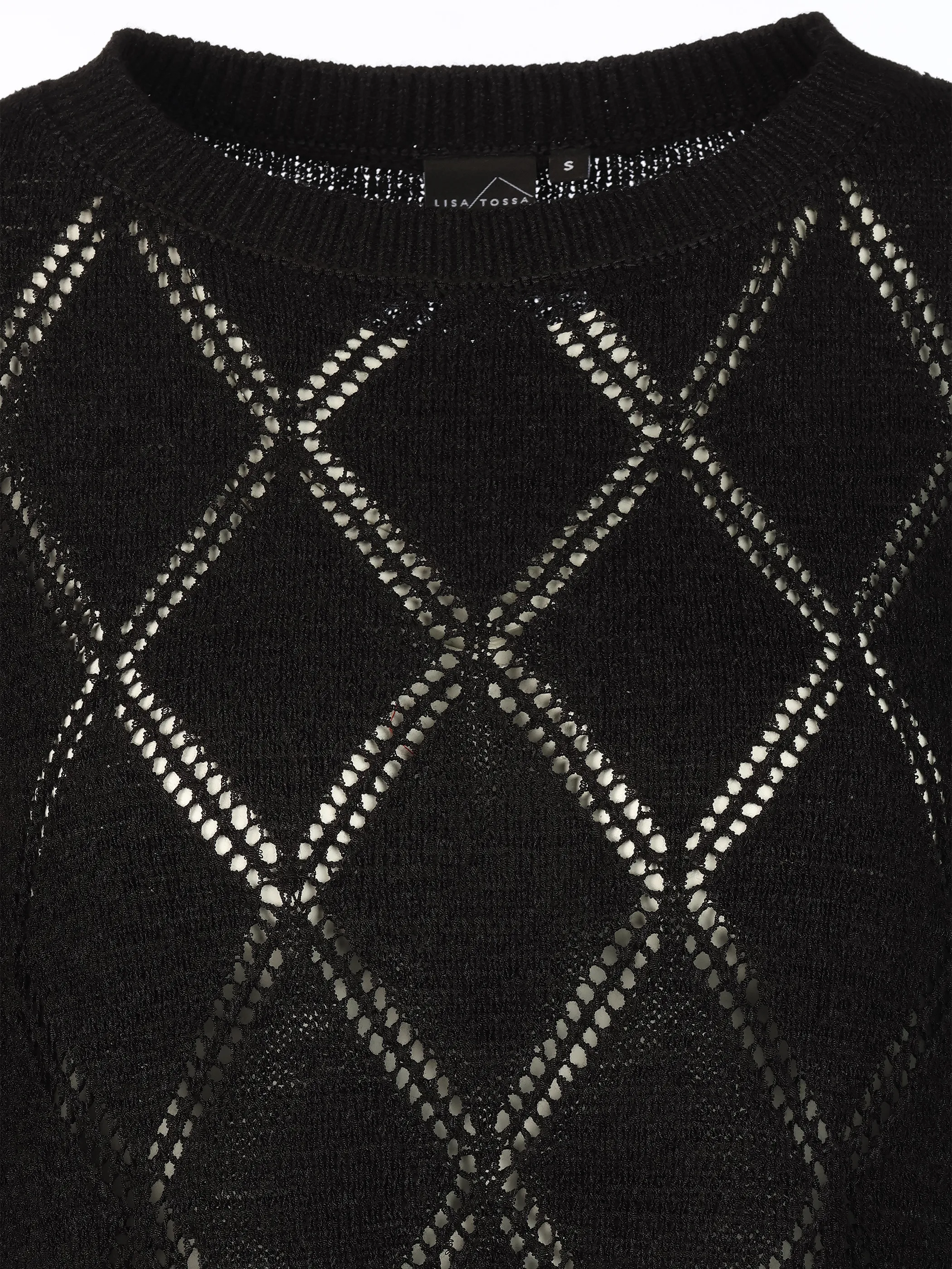 Lisa Tossa Da-Bändchengarn Pullover Schwarz 920860 SW 3