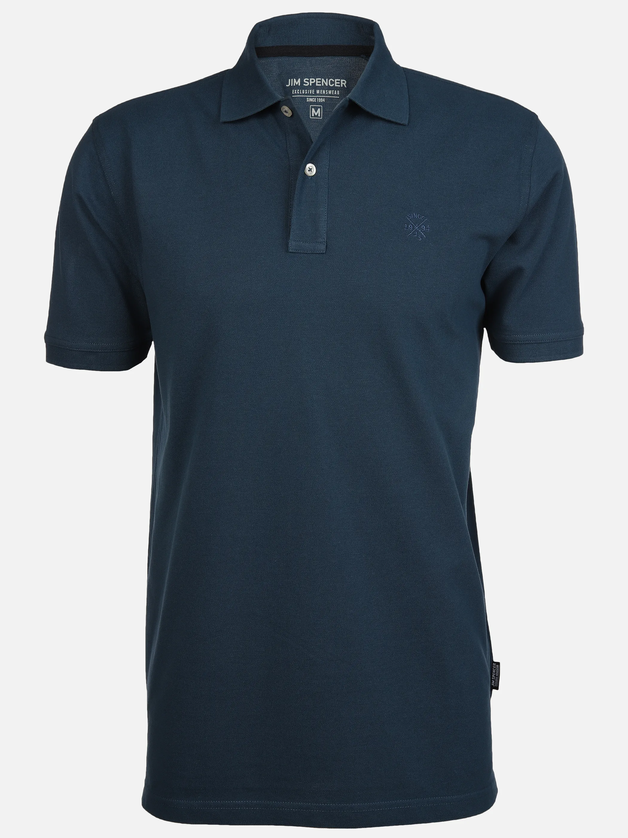 Jim Spencer He. Poloshirt 1/2 Arm uni basic Blau 890322 JEANS 1 Jim Spencer He. Poloshirt 1/2 Arm uni basic Blau 890322 JEANS 1
