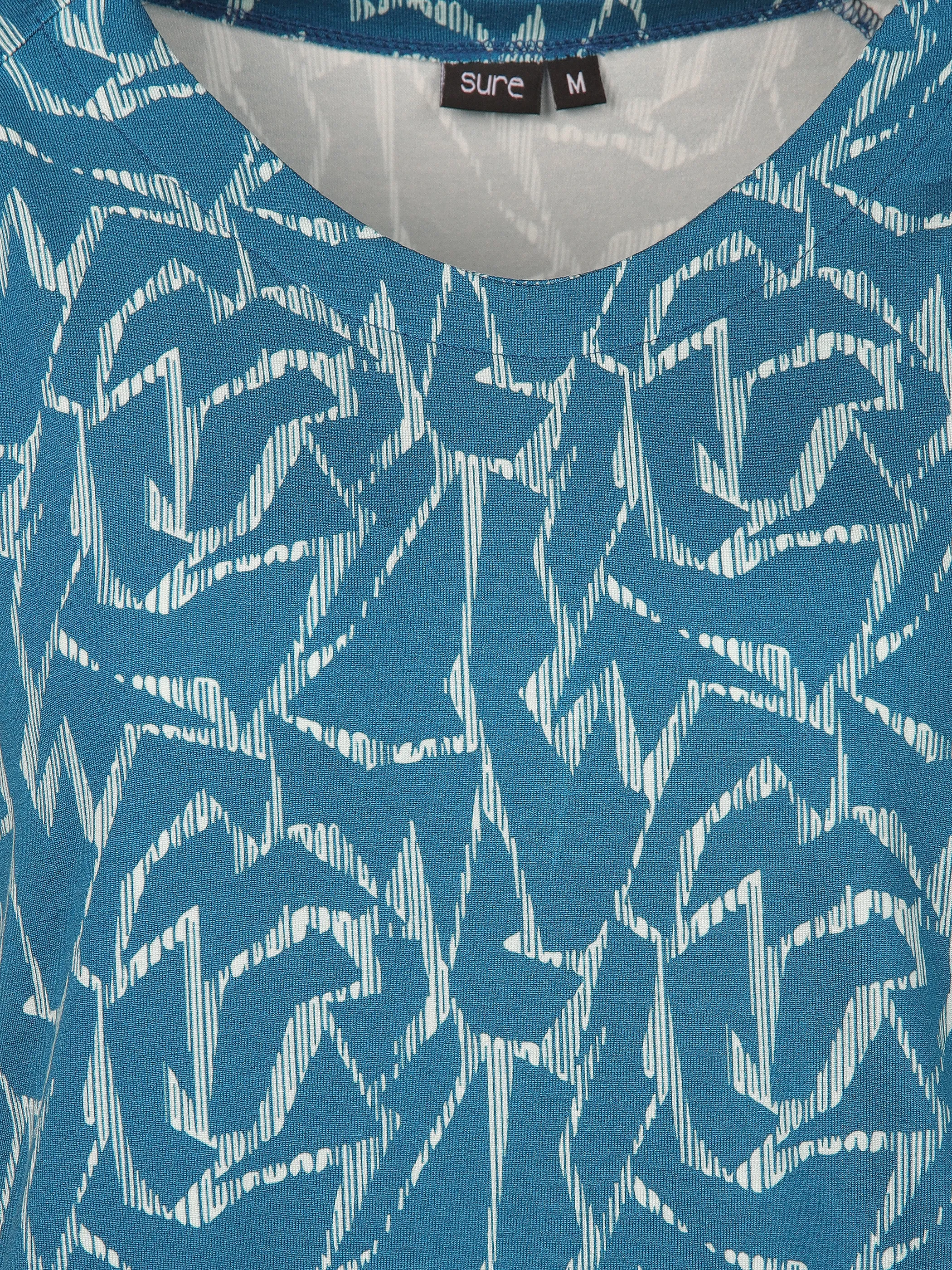 Sure Da-Shirt m. Alloverprint Blau 913483 BLUE 3