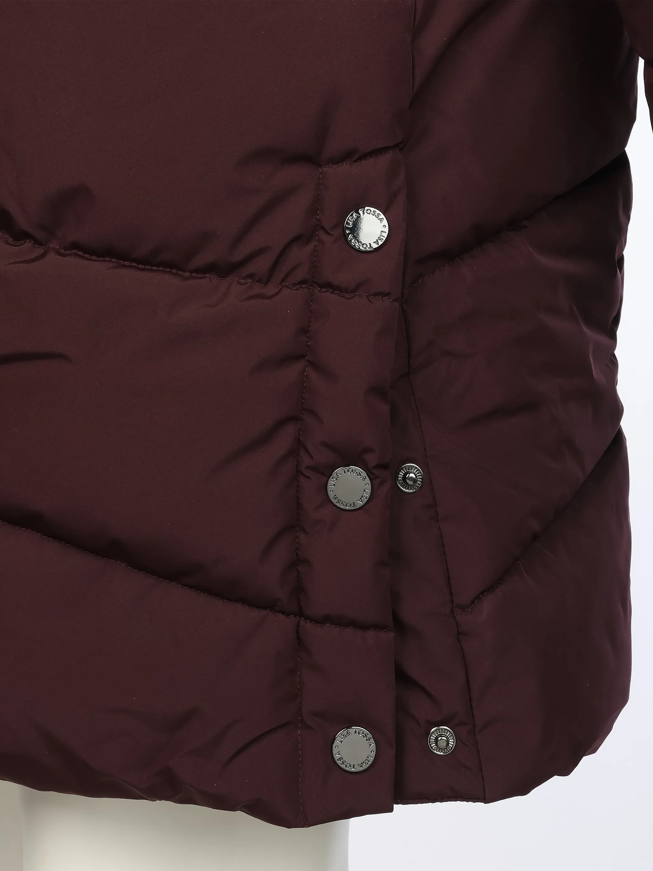 Lisa Tossa Da-Steppmantel m. Strickdetail Rot 929612 BORDEAUX 4