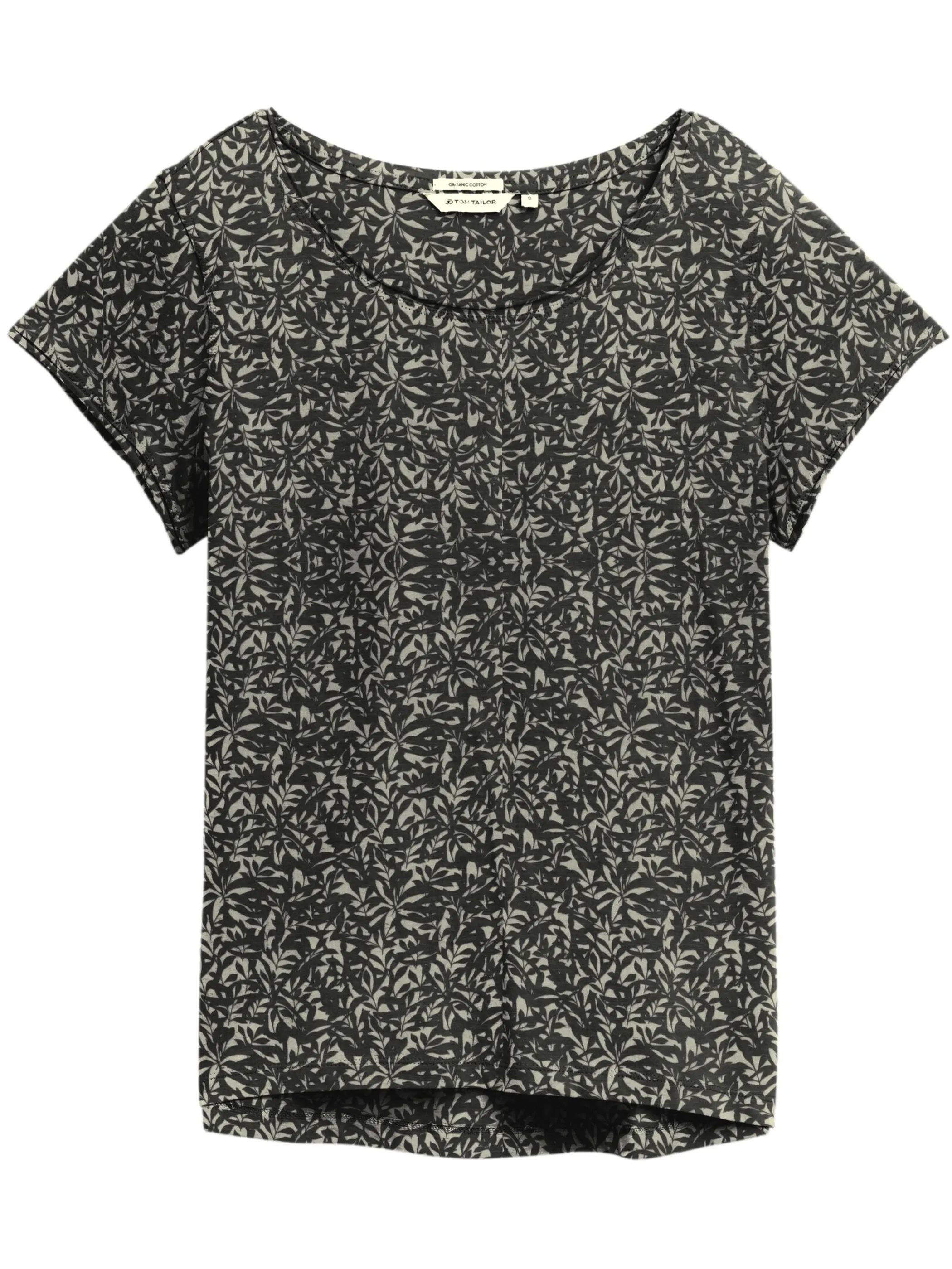 Tom Tailor 1047244 T-shirt slub crew neck Schwarz 908821 38318 1