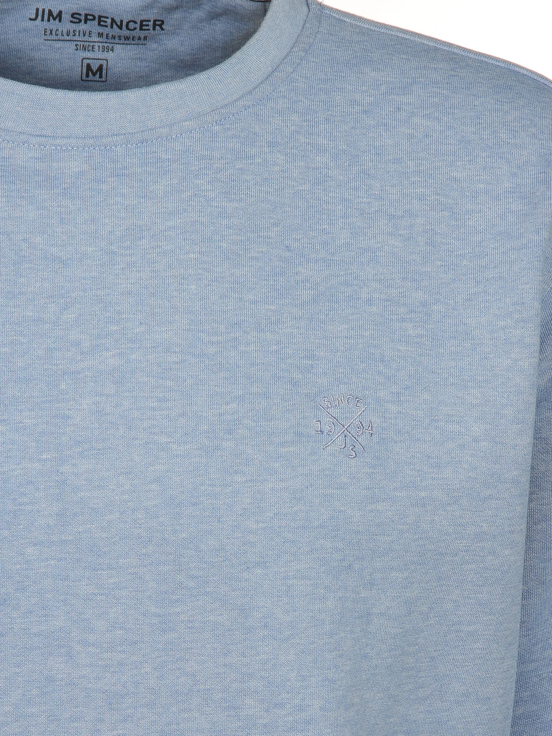 Jim Spencer He. Sweatshirt mel seasonal RH Blau 902172 BLUE 3 Jim Spencer He. Sweatshirt mel seasonal RH Blau 902172 BLUE 3