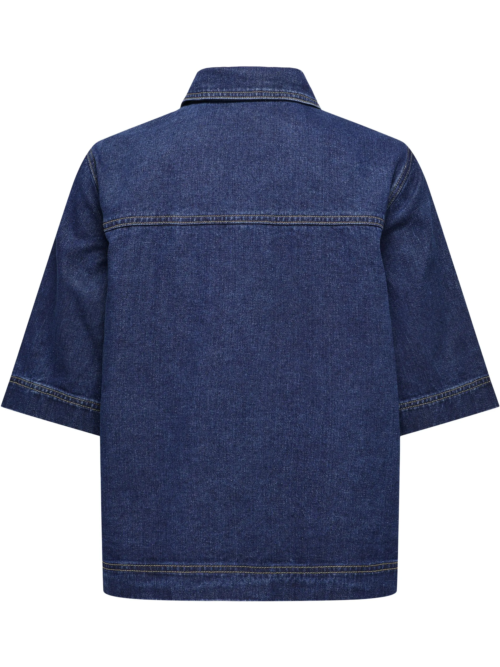 Only 15347084 ONLBELLE S/S SHIRT DN Blau 922176 177938 2