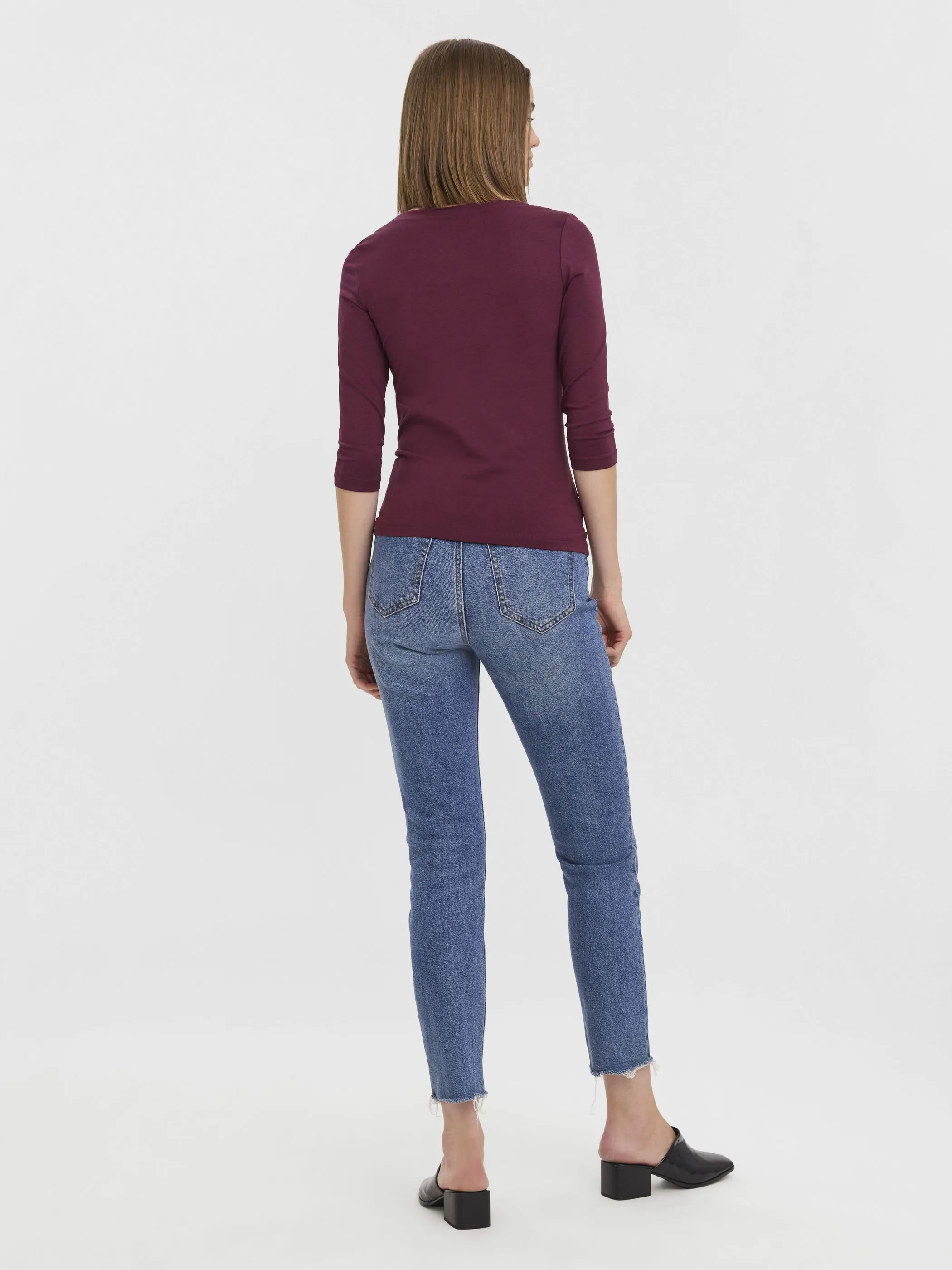Vero Moda 10274133 VMPANDA MODAL 3/4 TOP Rot 866193 186320 2