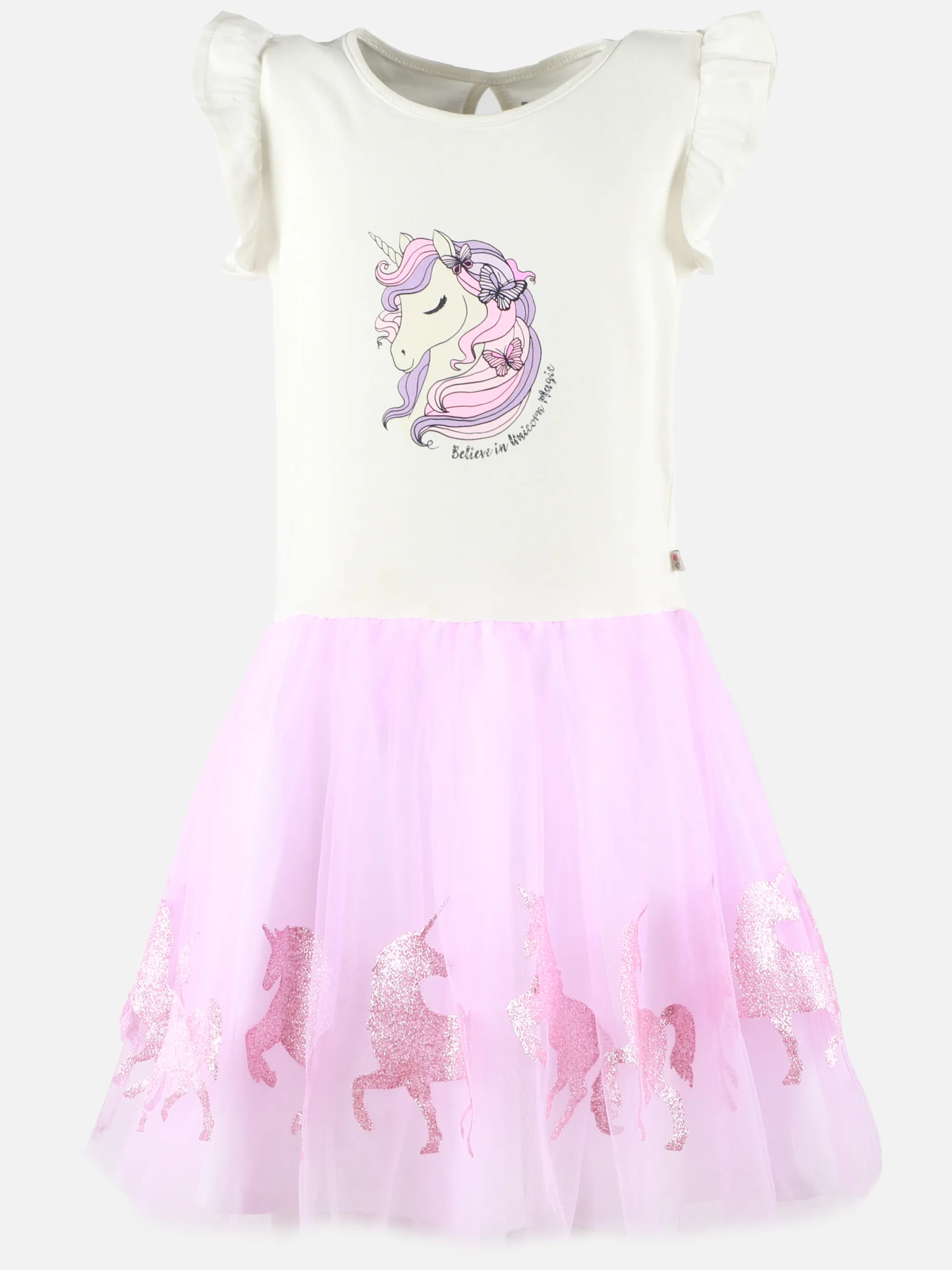 Bubble Gum KM Kleid mit EInhorn print in rosa Rosa 908867 ROSA 1