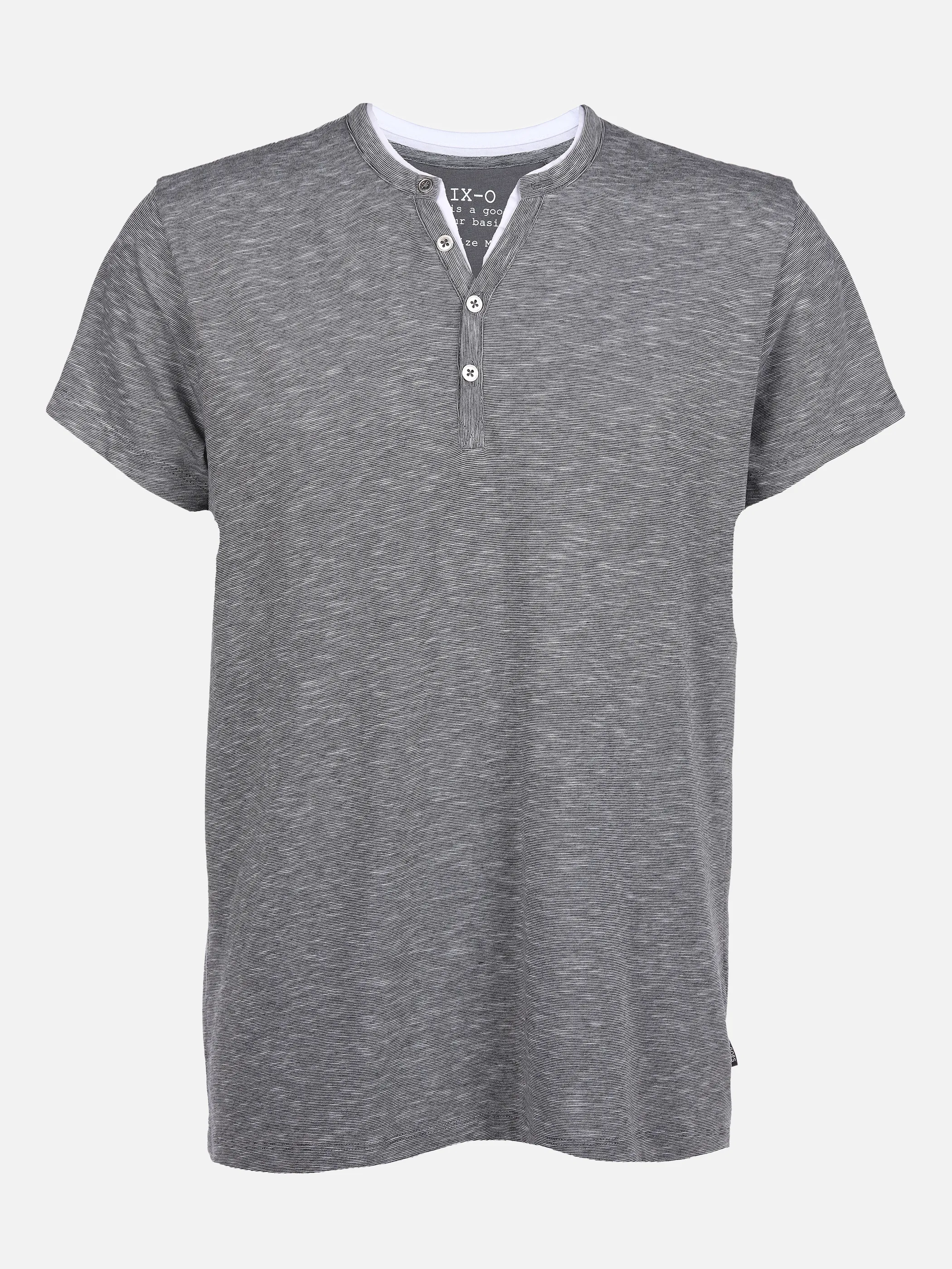 IX-O YF-He-Serafino T-Shirt, V-Neck Grau 863905 GREY/D'GRE 1