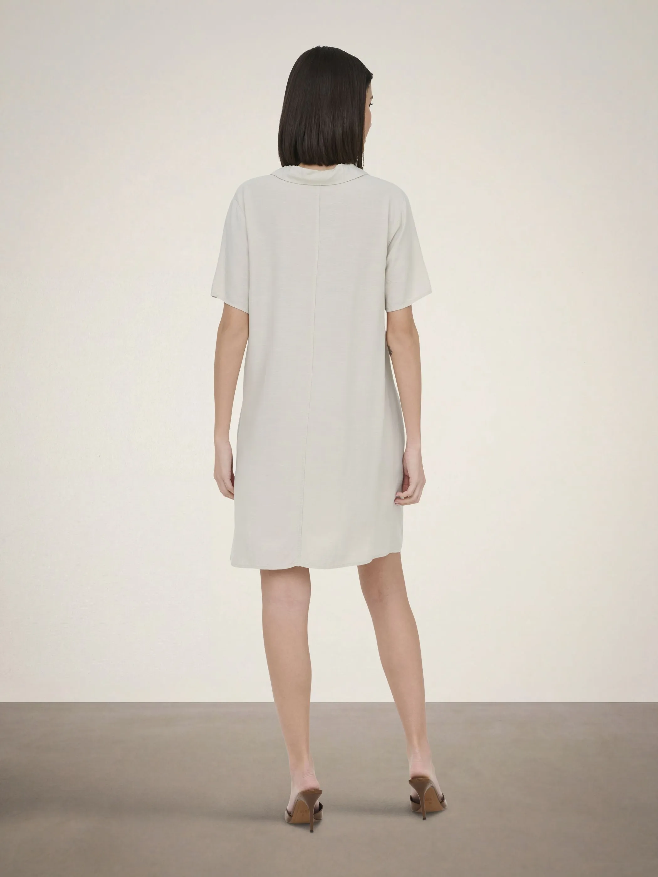 JDY 15366383 JDYCAYA LINEN S/S DRE Beige 922226 201511 2