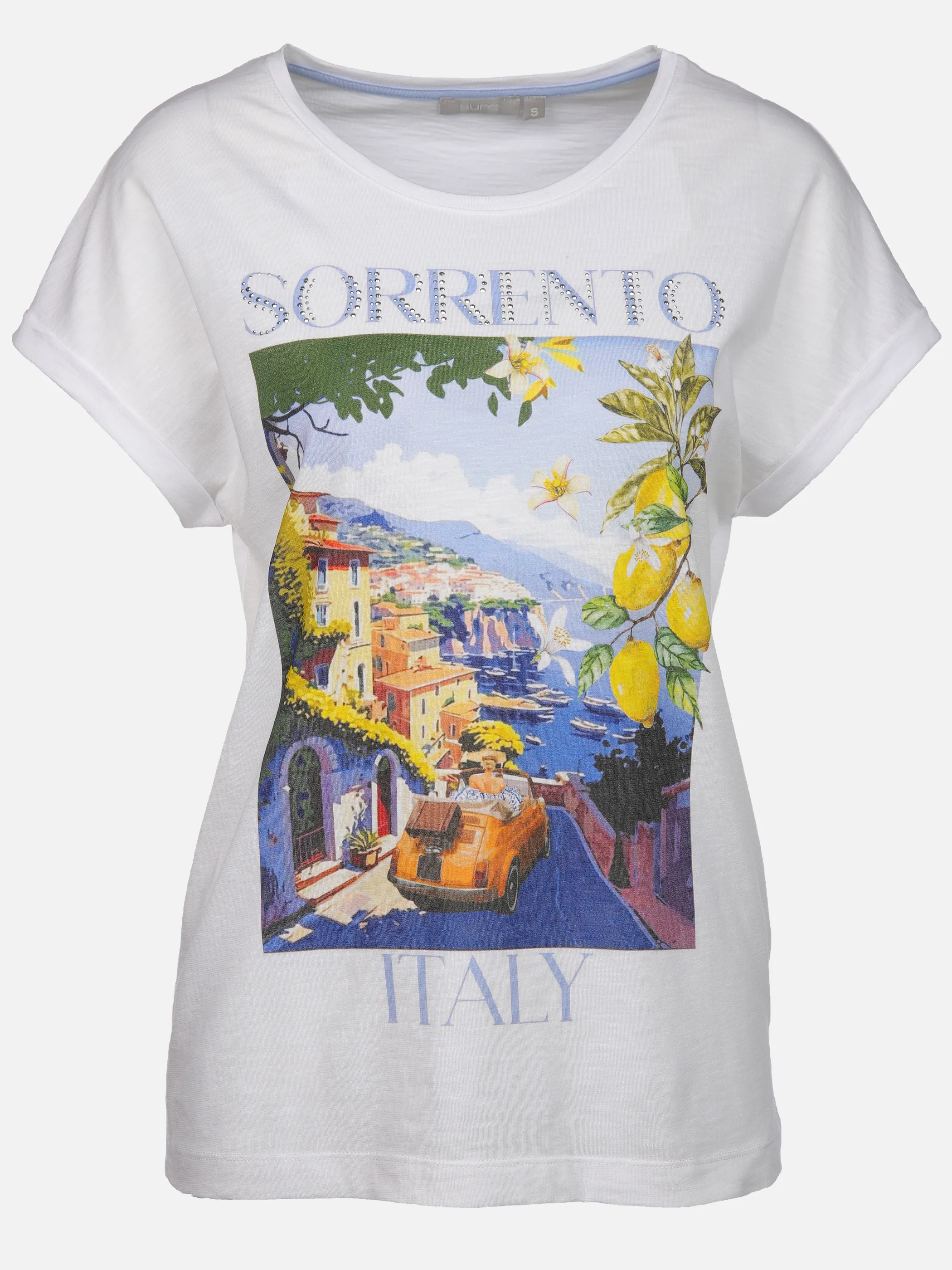 Sure Da-T-Shirt m. Frontprint Weiß 915308 SORRENTO 1 Sure Da-T-Shirt m. Frontprint Weiß 915308 SORRENTO 1