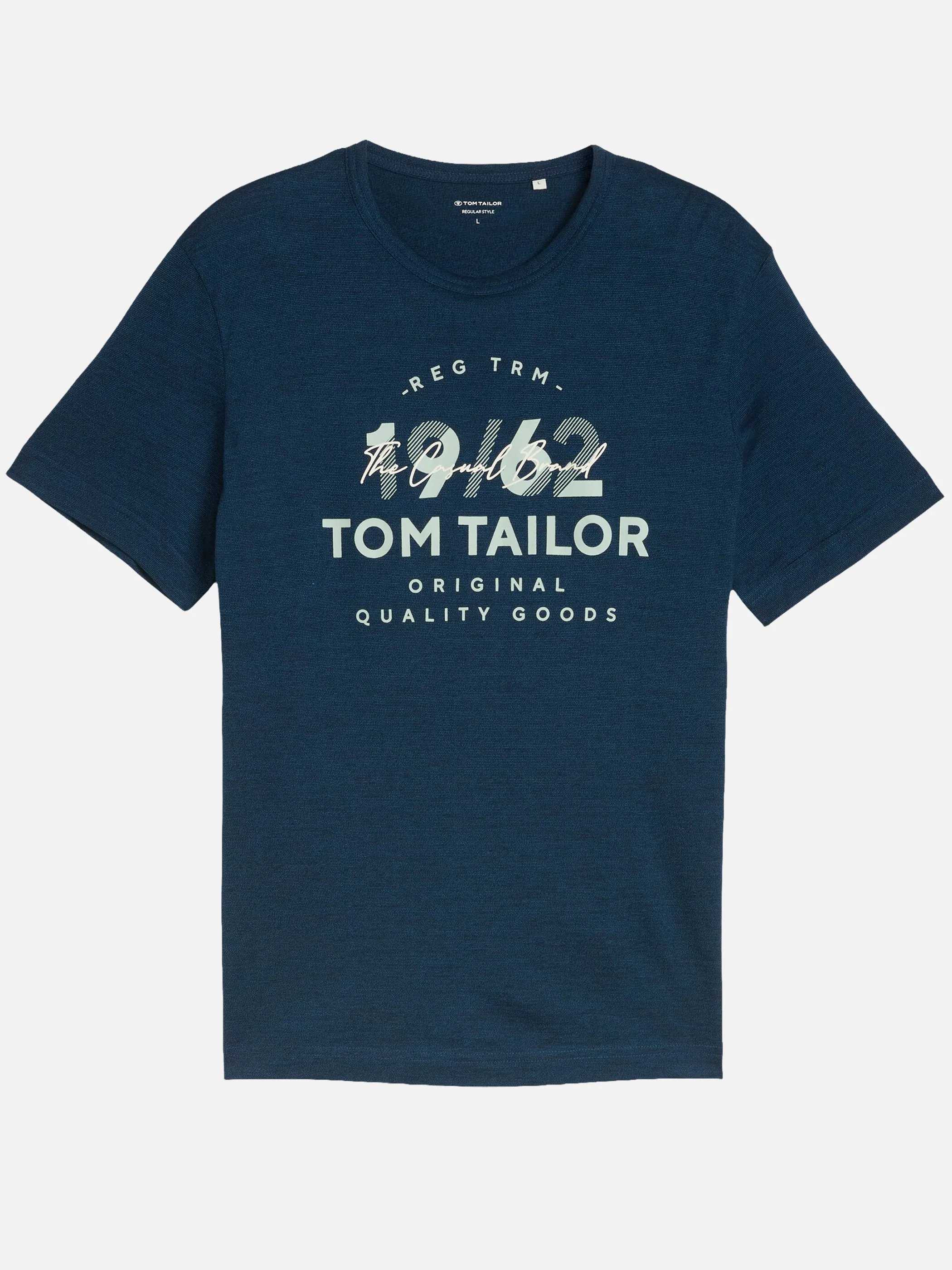 Tom Tailor 1050602 NOS printed fine stripe t-shirt Blau 922103 40036 3