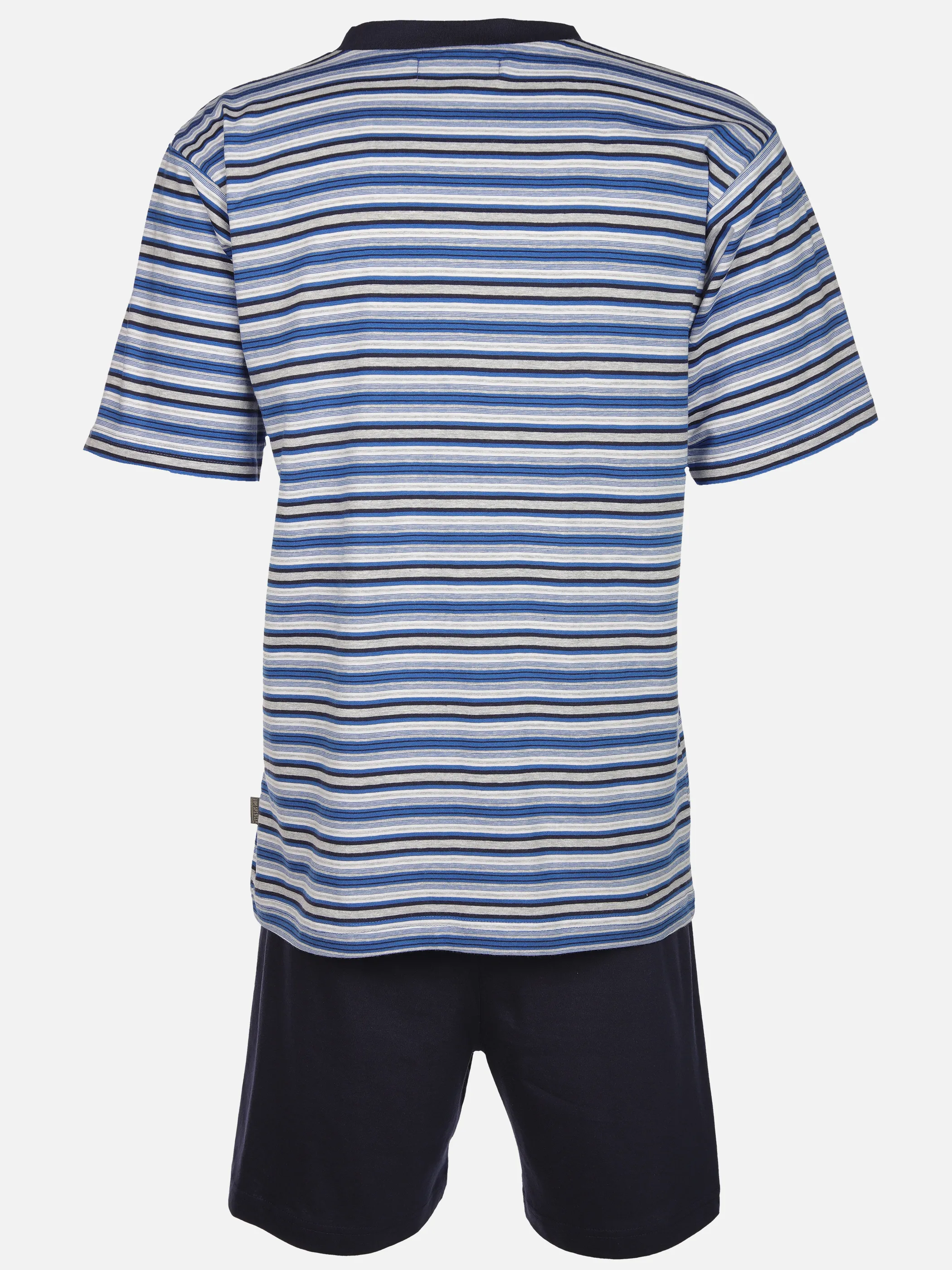 Jim Spencer He. Pyjama kurz Serafino Shirt Blau 904943 BLAU 2 Jim Spencer He. Pyjama kurz Serafino Shirt Blau 904943 BLAU 2