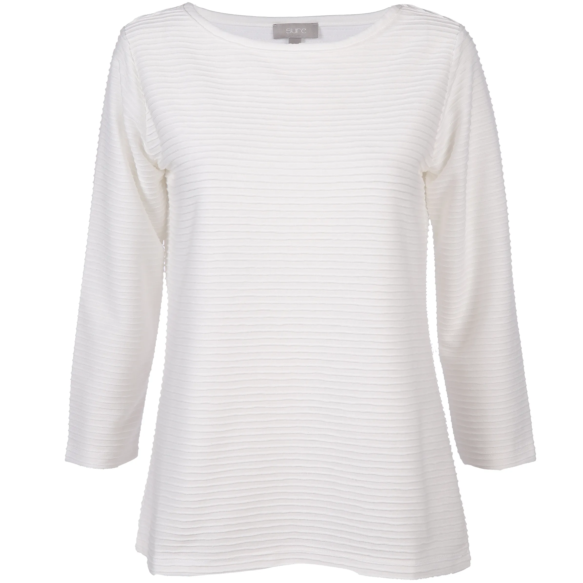 Sure Da-Struktur-Shirt 3/4 Arm Weiß 822896 OFFWHITE 1 Sure Da-Struktur-Shirt 3/4 Arm Weiß 822896 OFFWHITE 1