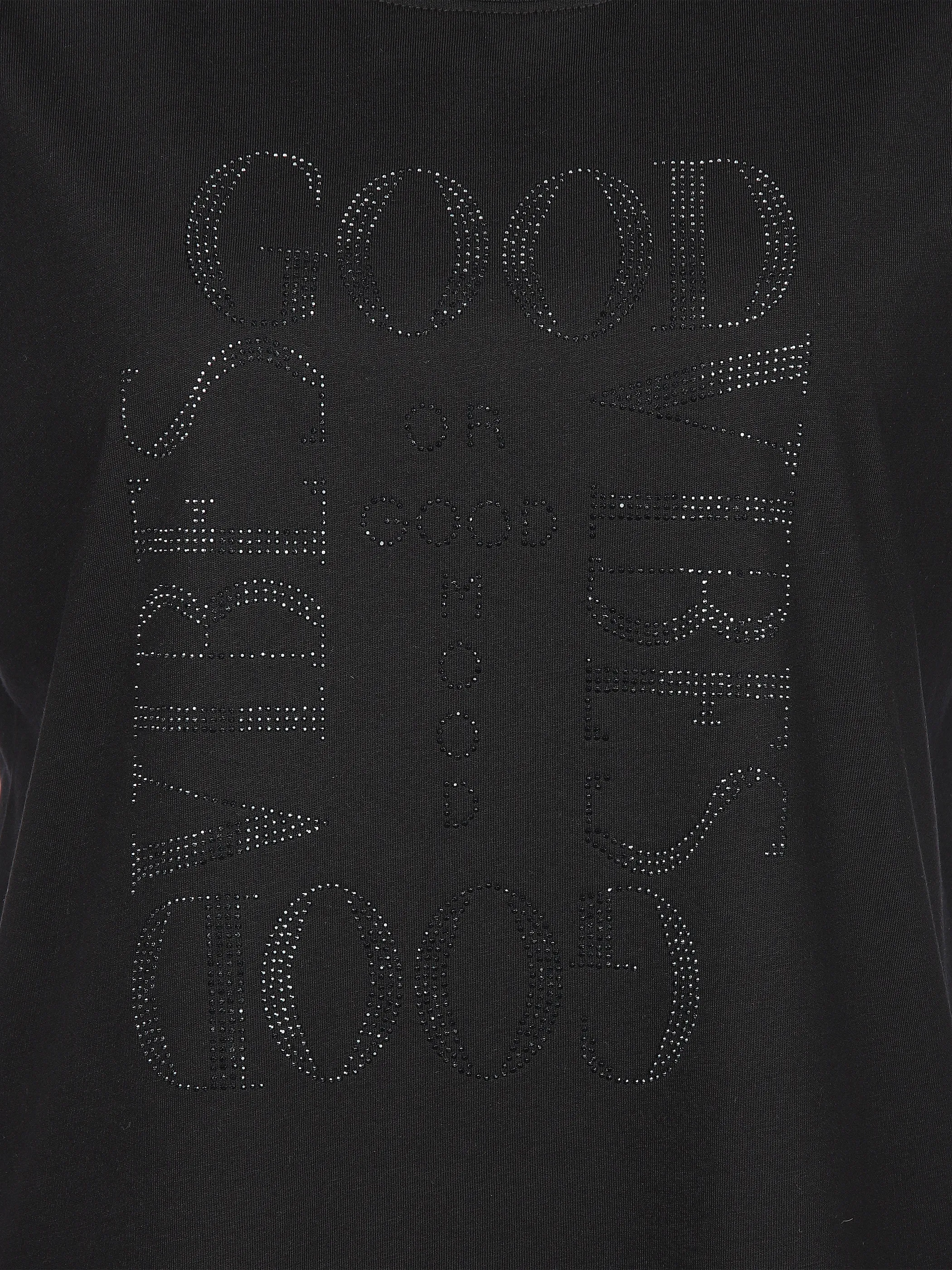 Lisa Tossa Da-T-Shirt m. Straßapplikation Schwarz 893032 SW 3