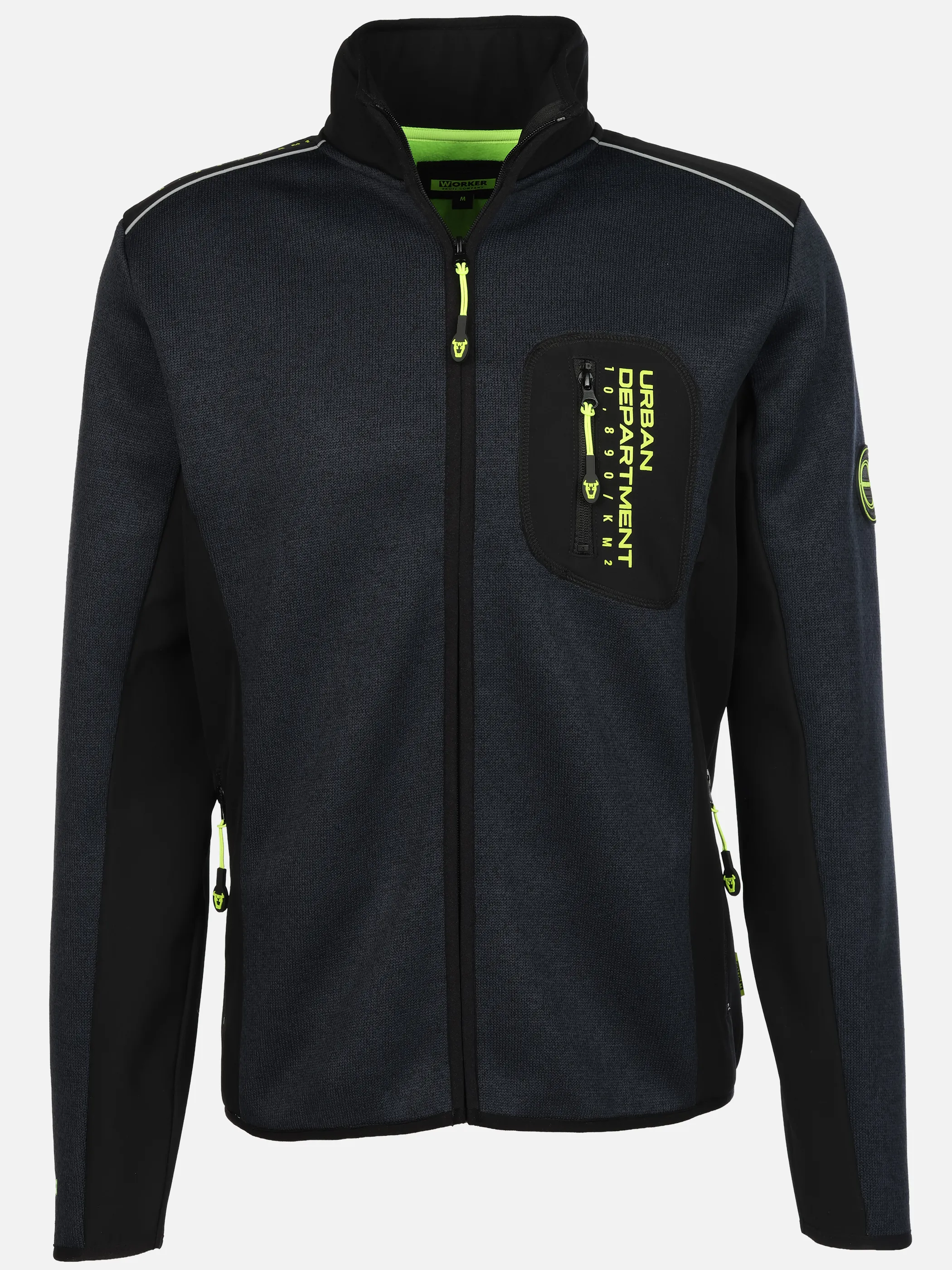 Worker He. Strickfleecejacke neon Blau 929263 NAVY 1
