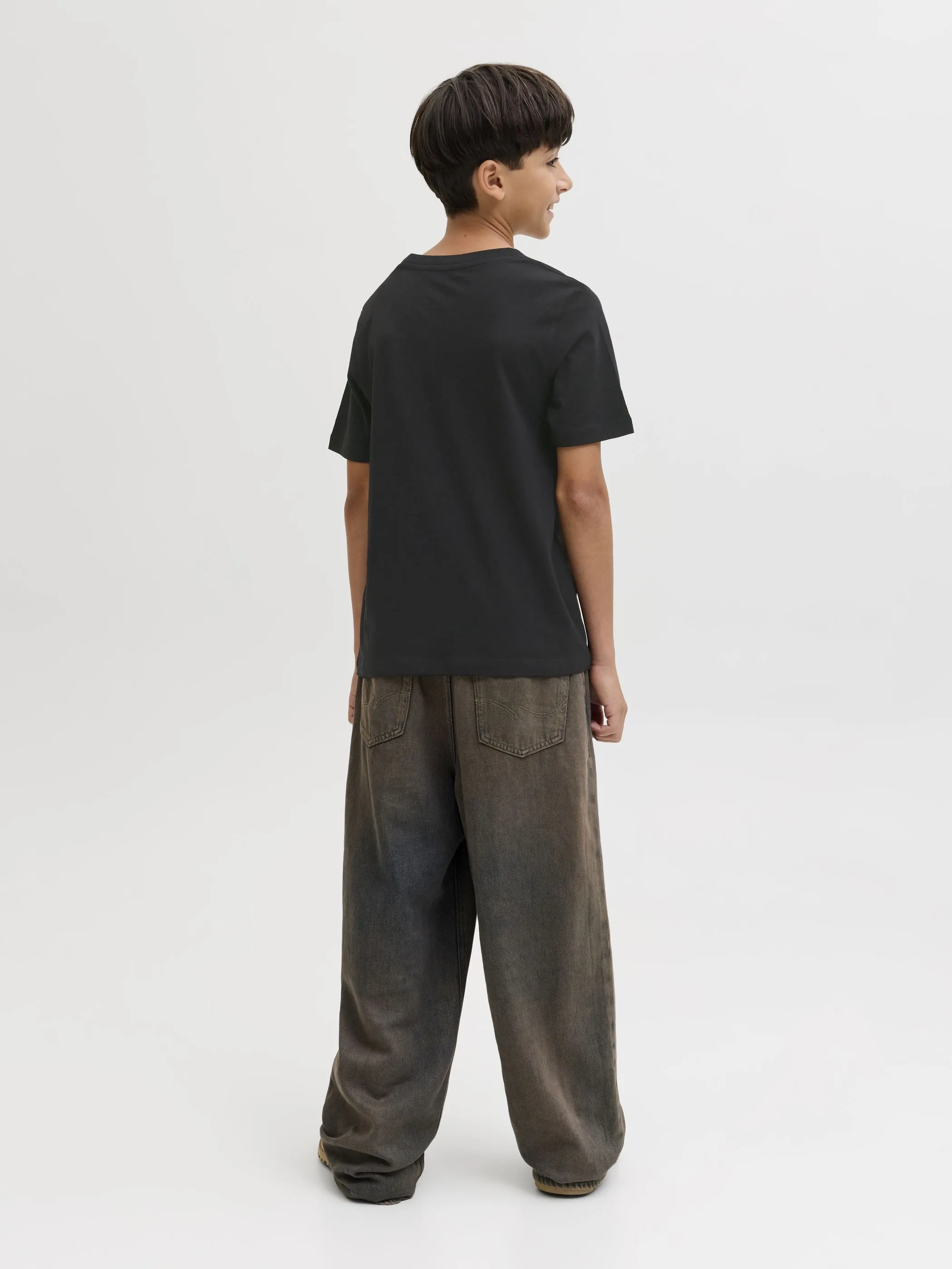 Jack&Jones Junior 12289914 JJRAIN TEE SS CREW NECK JNR Schwarz 920171 178012 5