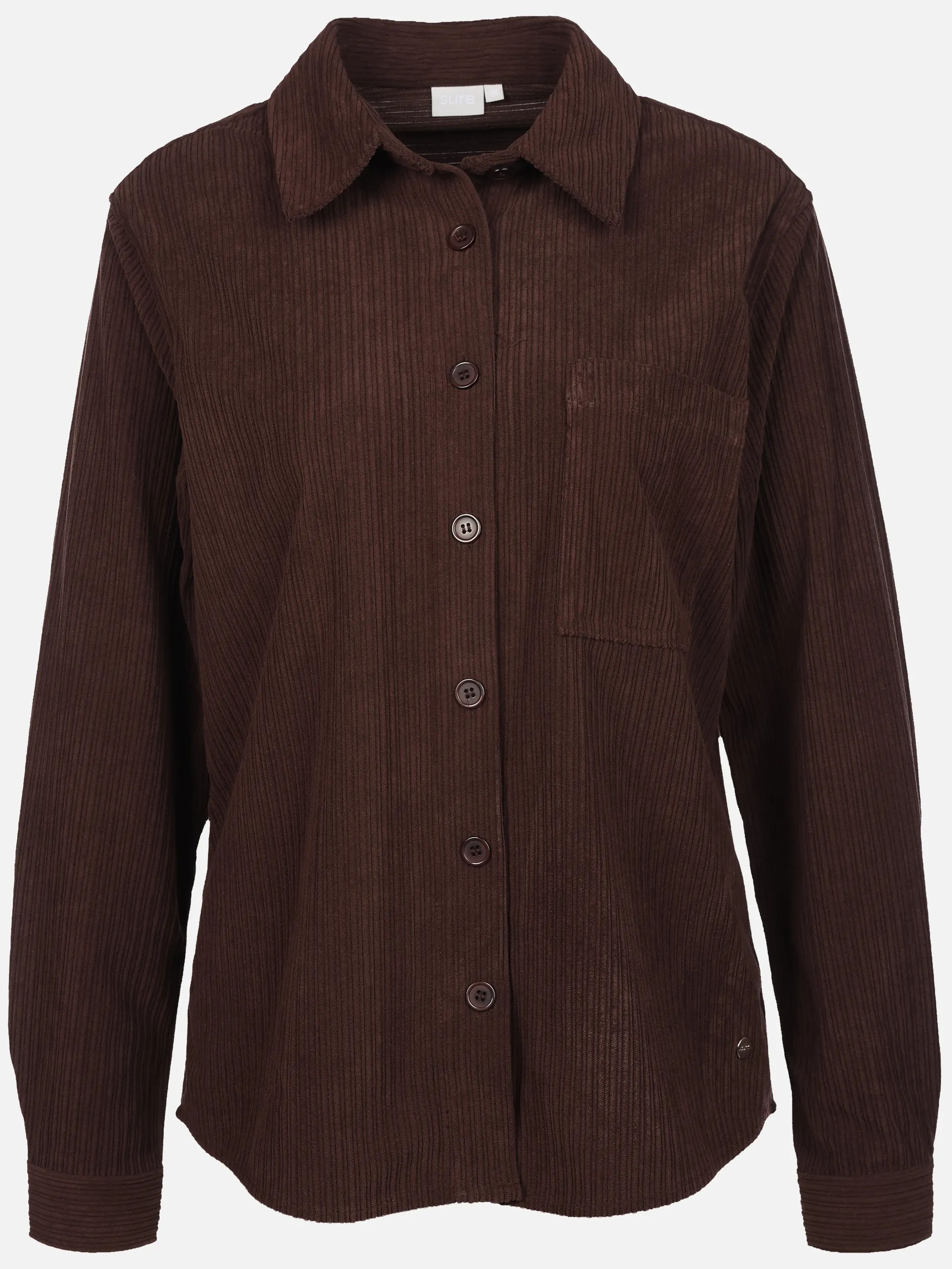 Sure Da-Cordbluse m. Kentkragen Braun 929062 BRAUN 1