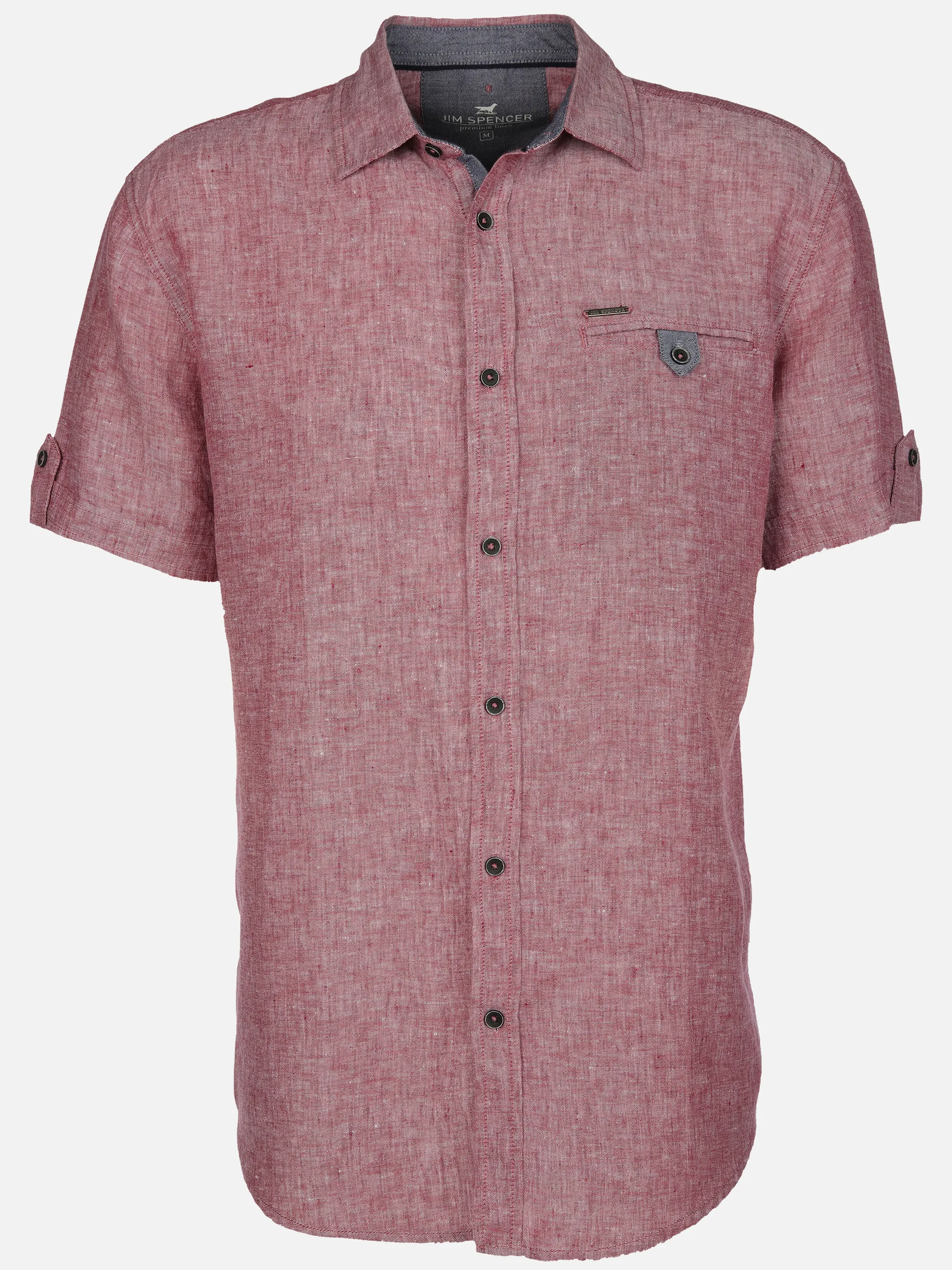 Jim Spencer He. Leinenhemd 1/2 Arm Rot 906596 BERRY 1 Jim Spencer He. Leinenhemd 1/2 Arm Rot 906596 BERRY 1