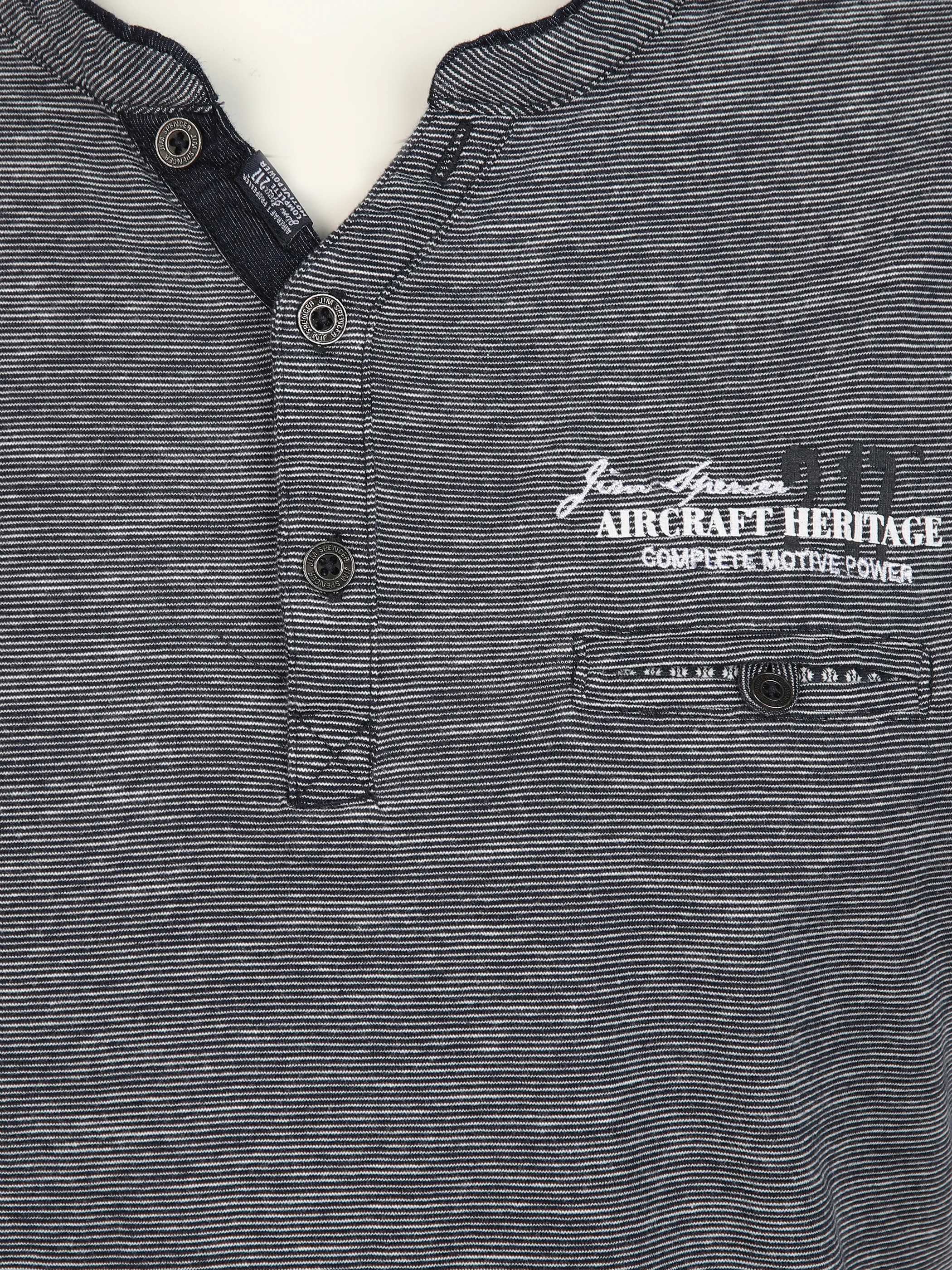 Jim Spencer He. Henleyshirt 1/2 Arm grindle Blau 893236 NAVY 3 Jim Spencer He. Henleyshirt 1/2 Arm grindle Blau 893236 NAVY 3