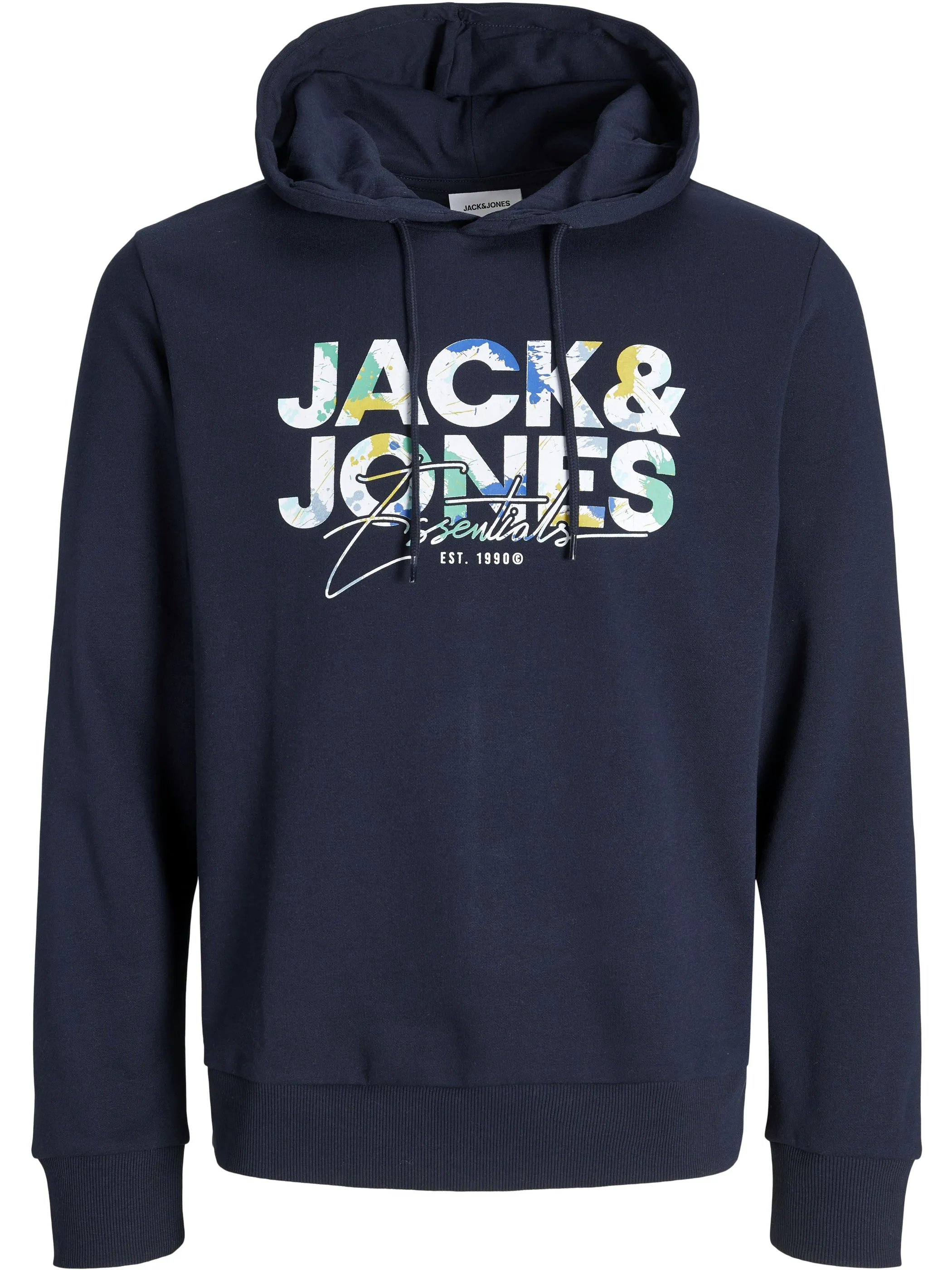 Jack Jones 12279119 JJGEPLAS SWEAT HOOD Schwarz 913159 175917 1