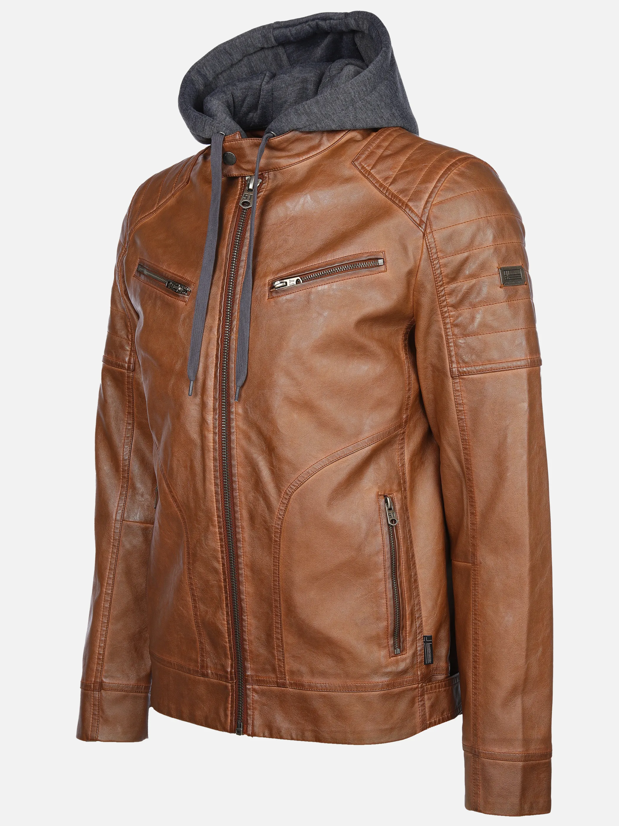 Southern Territory He. Bikerjacke Kapuze cognac Braun 903554 BROWN 3 Southern Territory He. Bikerjacke Kapuze cognac Braun 903554 BROWN 3