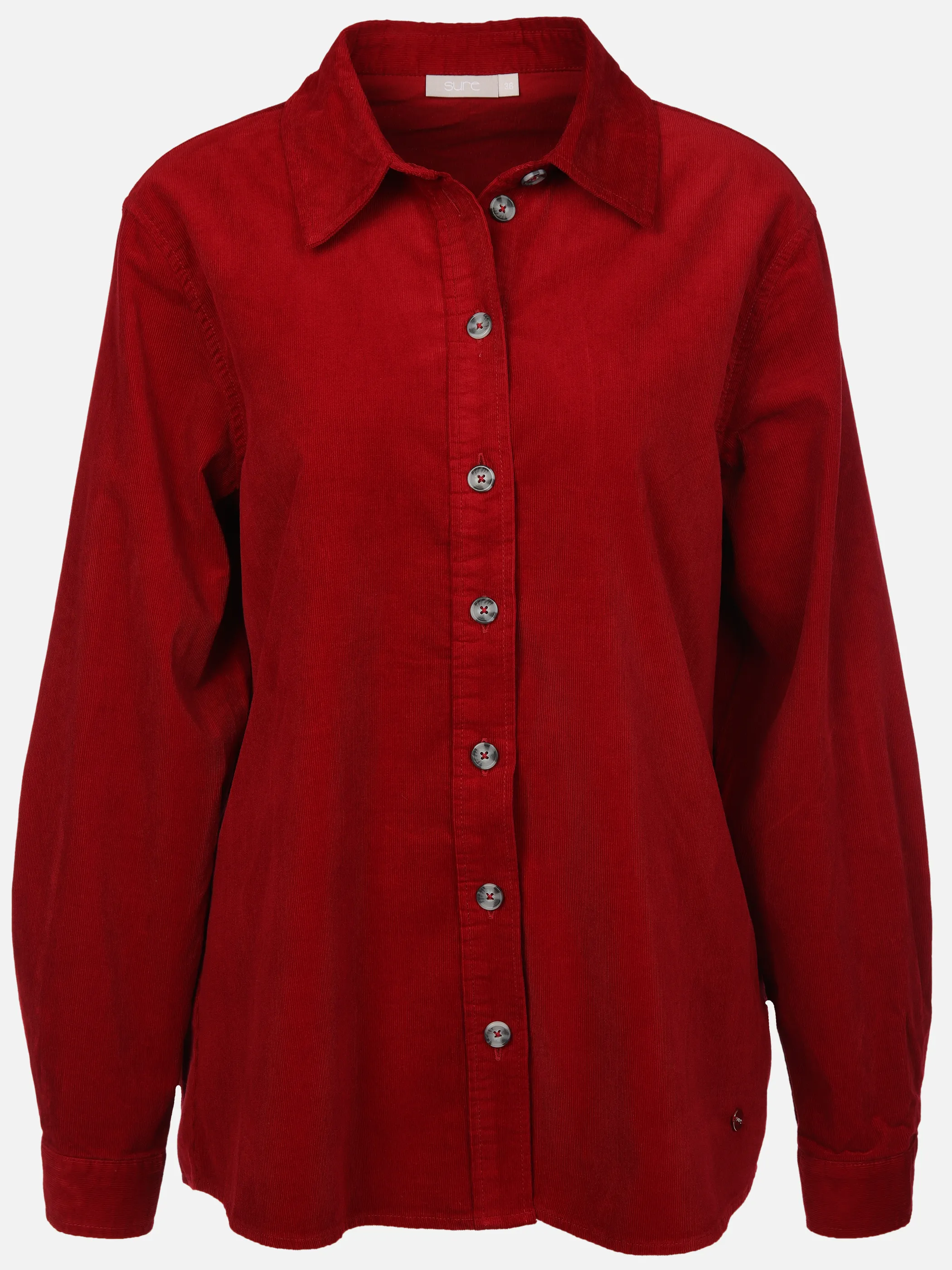 Sure Da-Cordbluse Rot 913315 BORDEAUX 1
