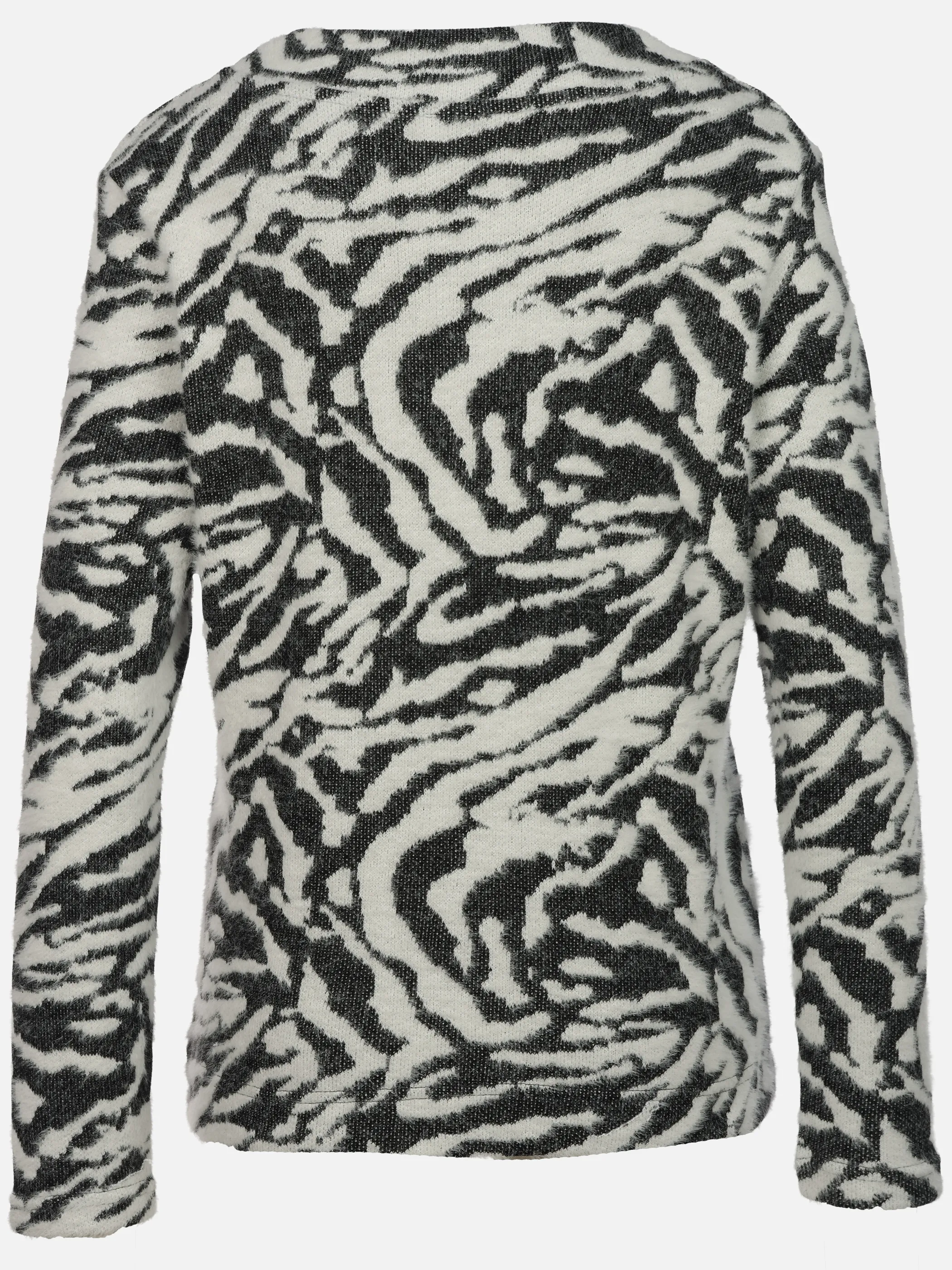 Lisa Tossa Da. Jacquard Flausch Sweat Schwarz 932366 OFFWHITE S 2