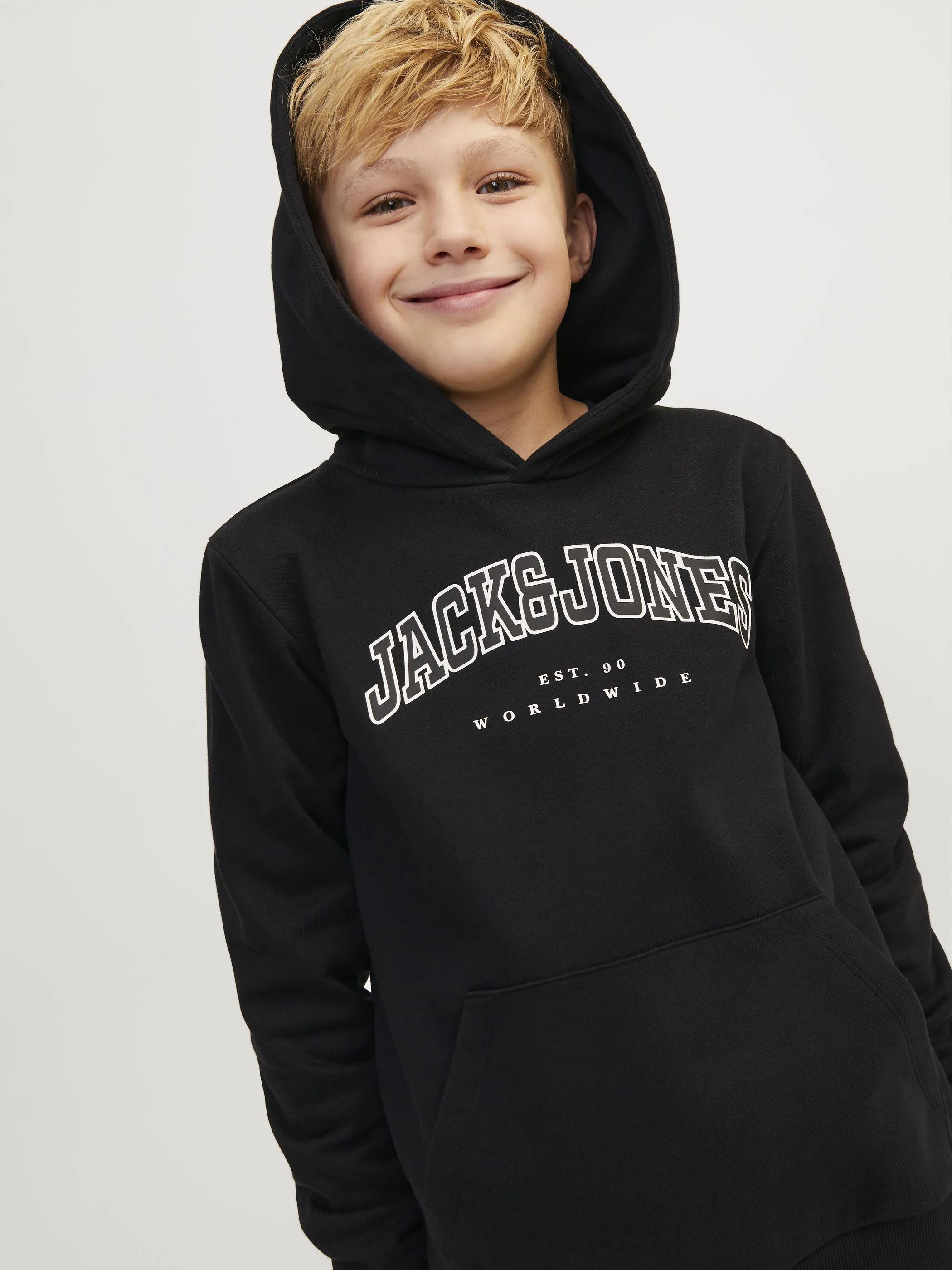 Jack&Jones Junior 12259564 JJECALEB VARSITY SWEA Schwarz 914217 178012001 3
